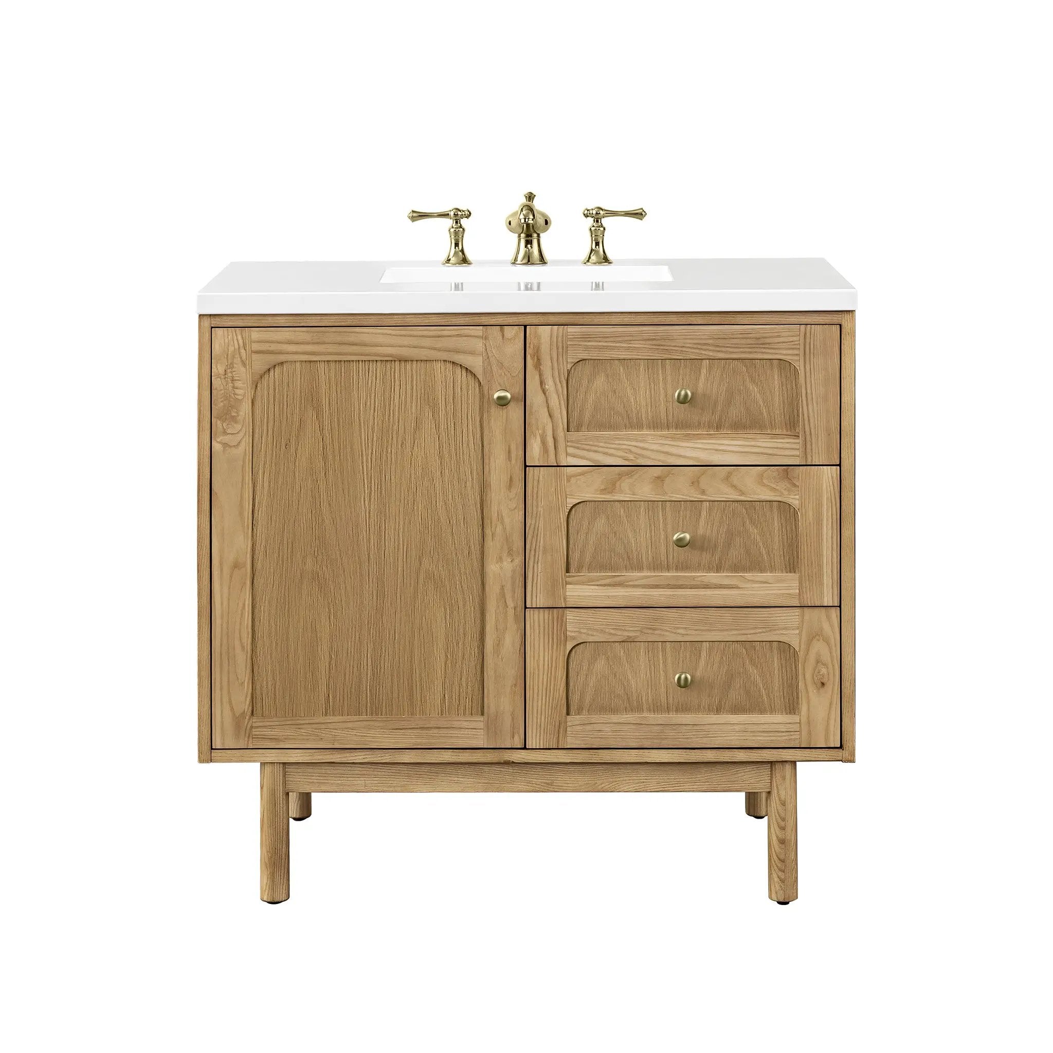 James Martin Laurent 36" Single Vanity Set - Light Natural Oak by James Martin Vanities
