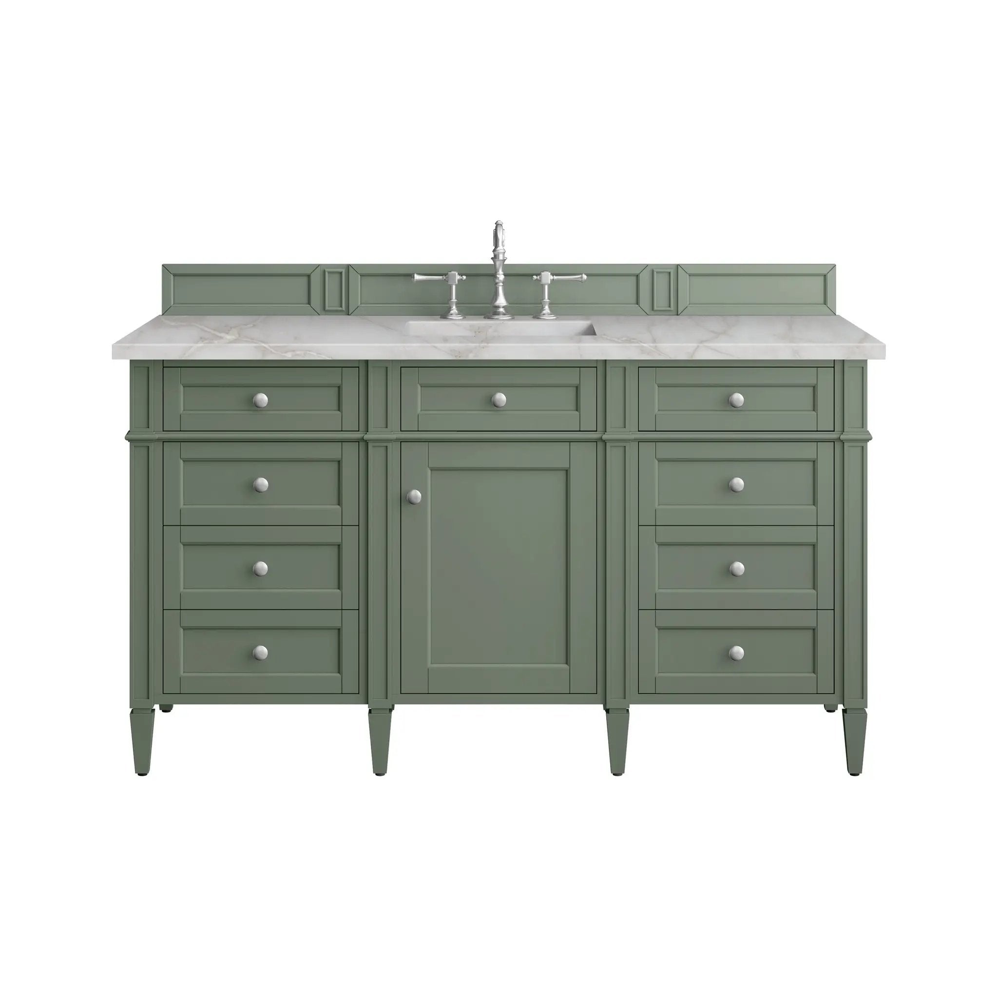 James Martin Brittany 60" Single Vanity Set - Smokey Celadon by James Martin Vanities