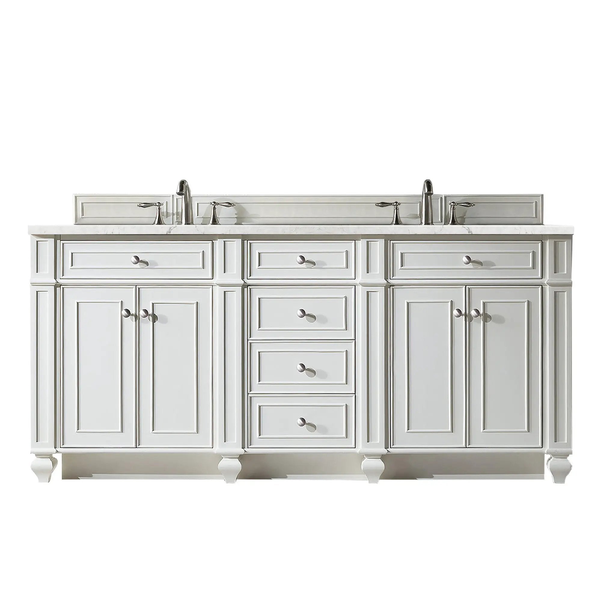 James Martin Bristol 72" Double Vanity Set - Bright White by James Martin Vanities