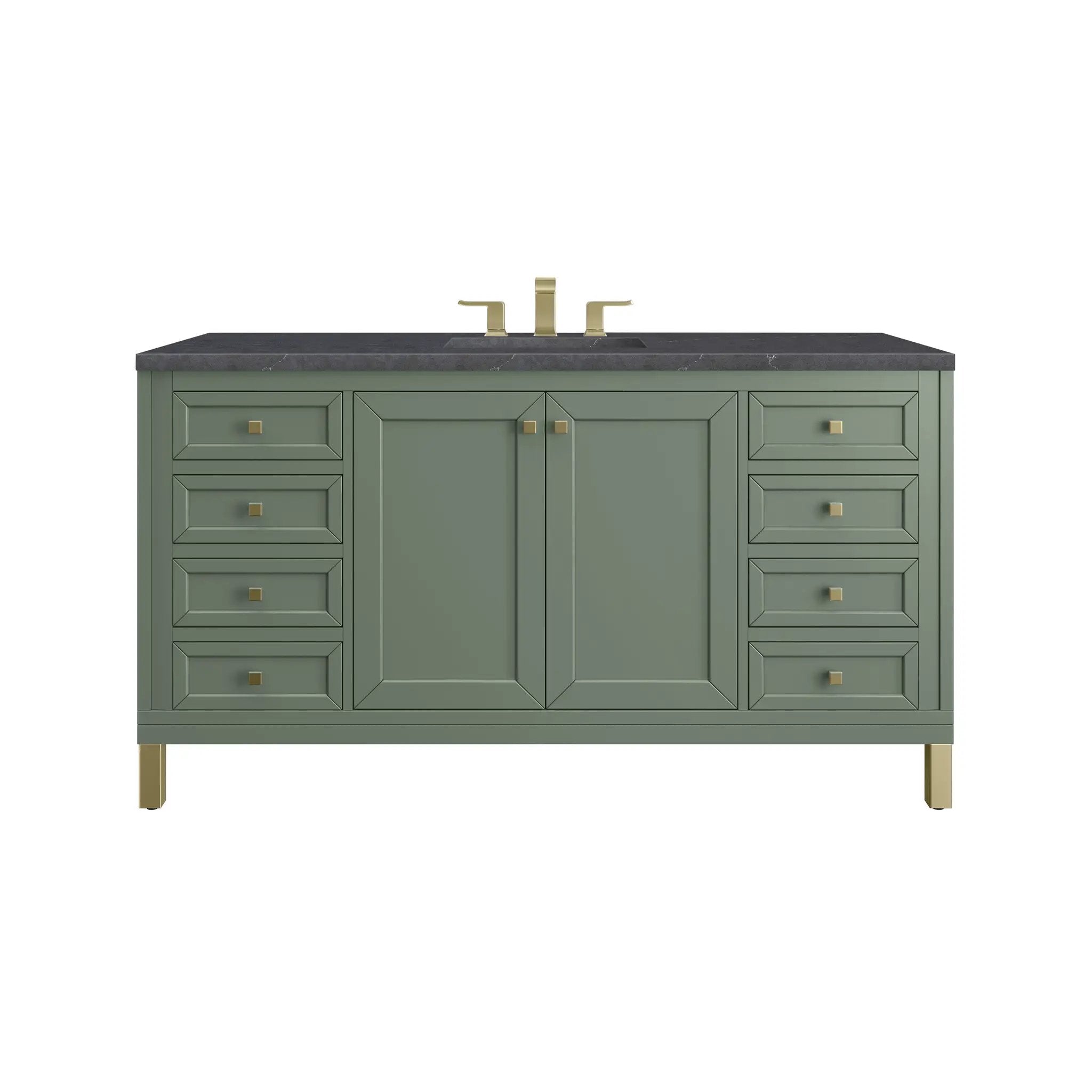 James Martin Chicago 60" Single Vanity Set - Smokey Celadon by James Martin Vanities