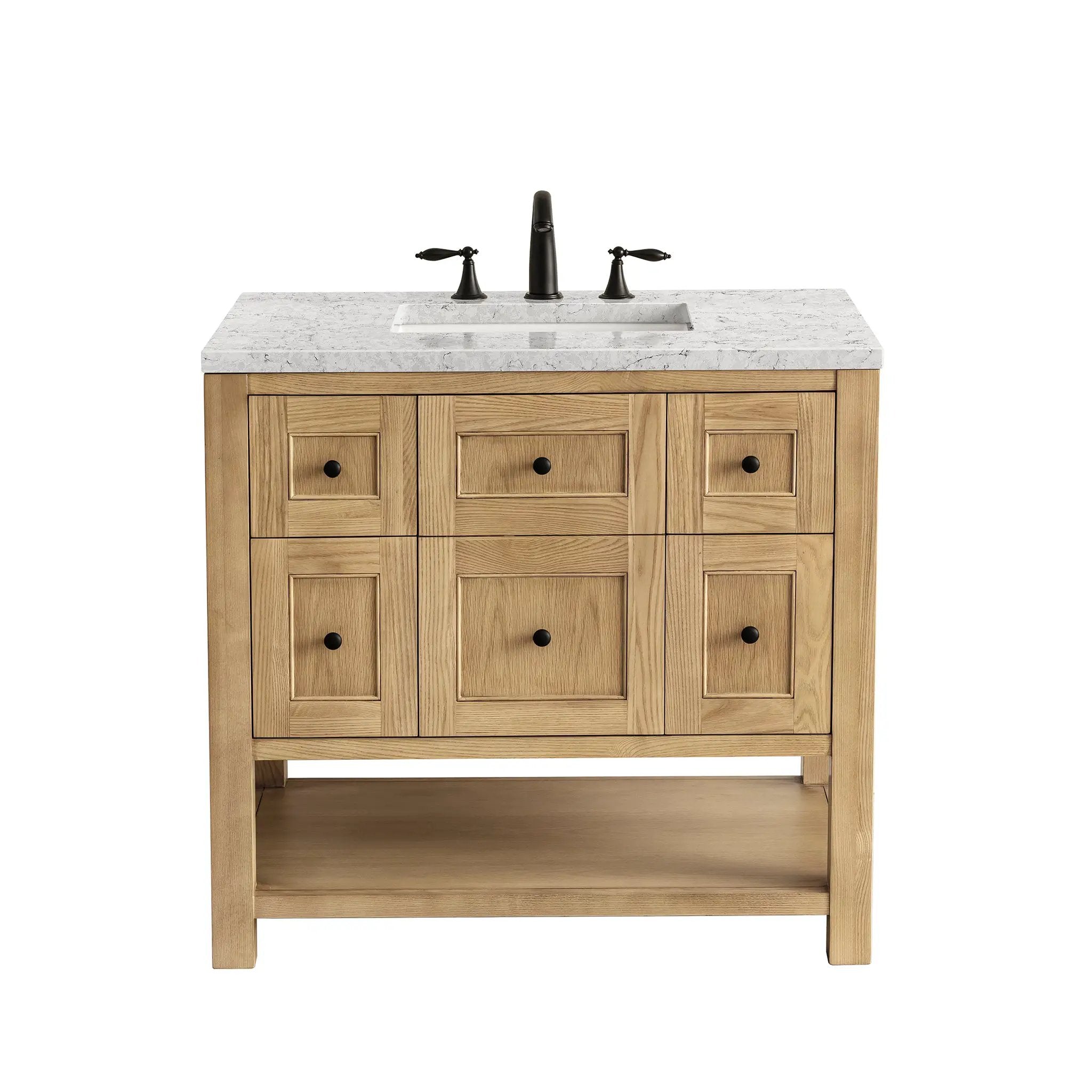 James Martin Breckenridge 36" Single Vanity Set - Light Natural Oak by James Martin Vanities