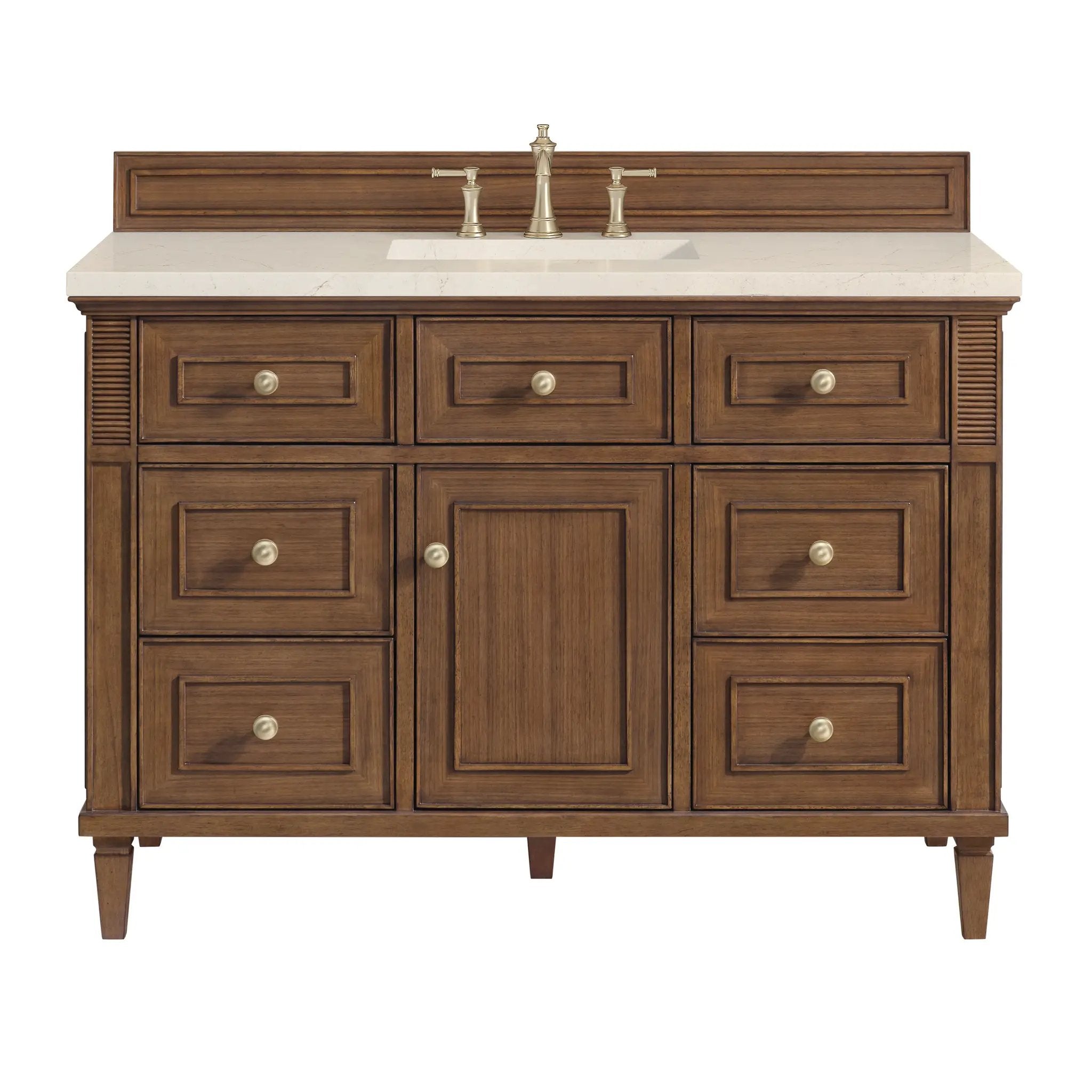 James Martin Lorelai 48" Single Vanity Set - Mid-Century Walnut by James Martin Vanities