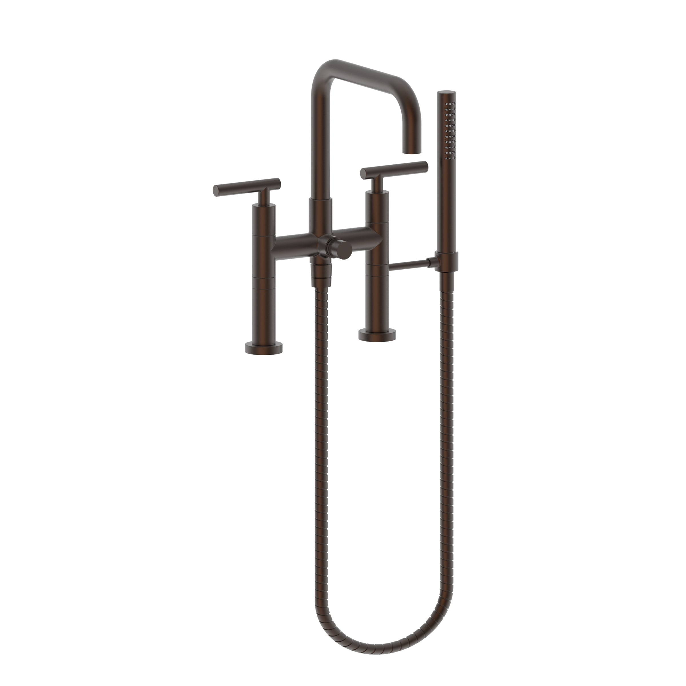 Newport Brass East Square Exposed Tub & Hand Shower Set - Deck Mount