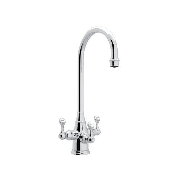 polished chrome kitchen faucet