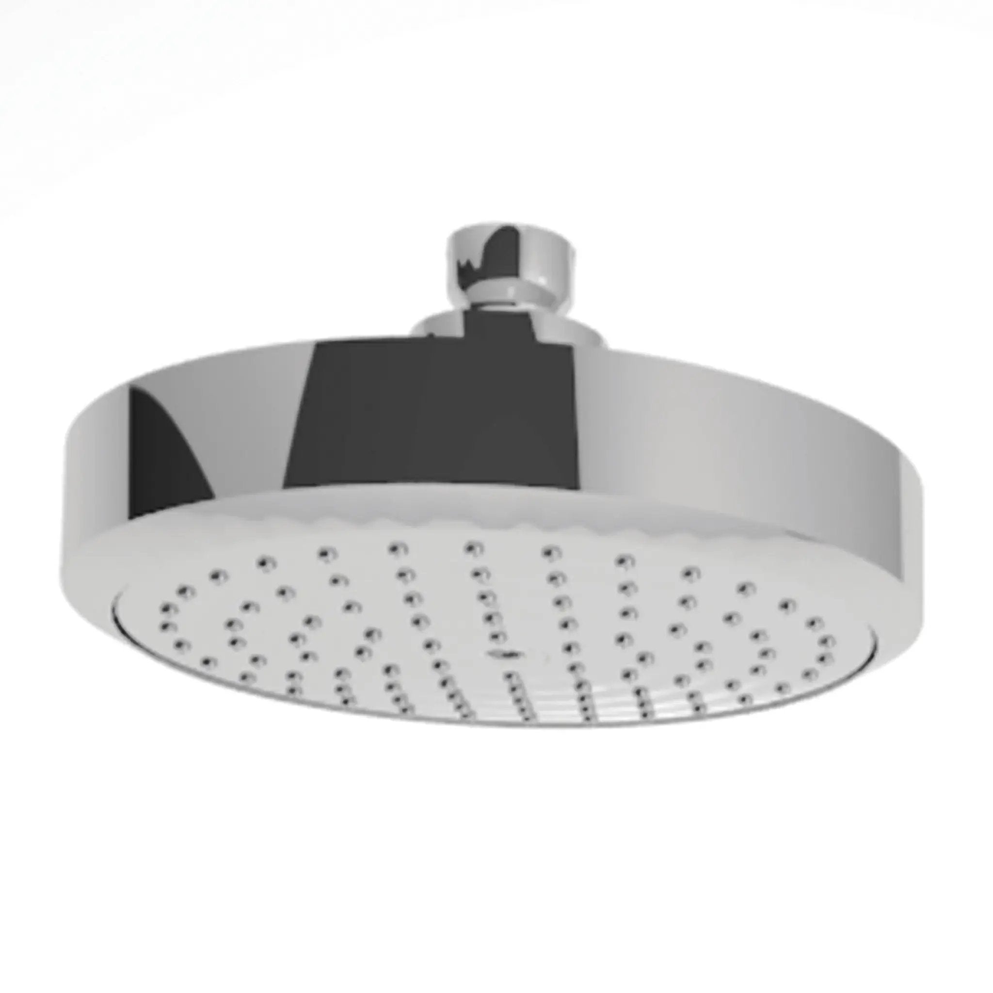 polished chrome shower head