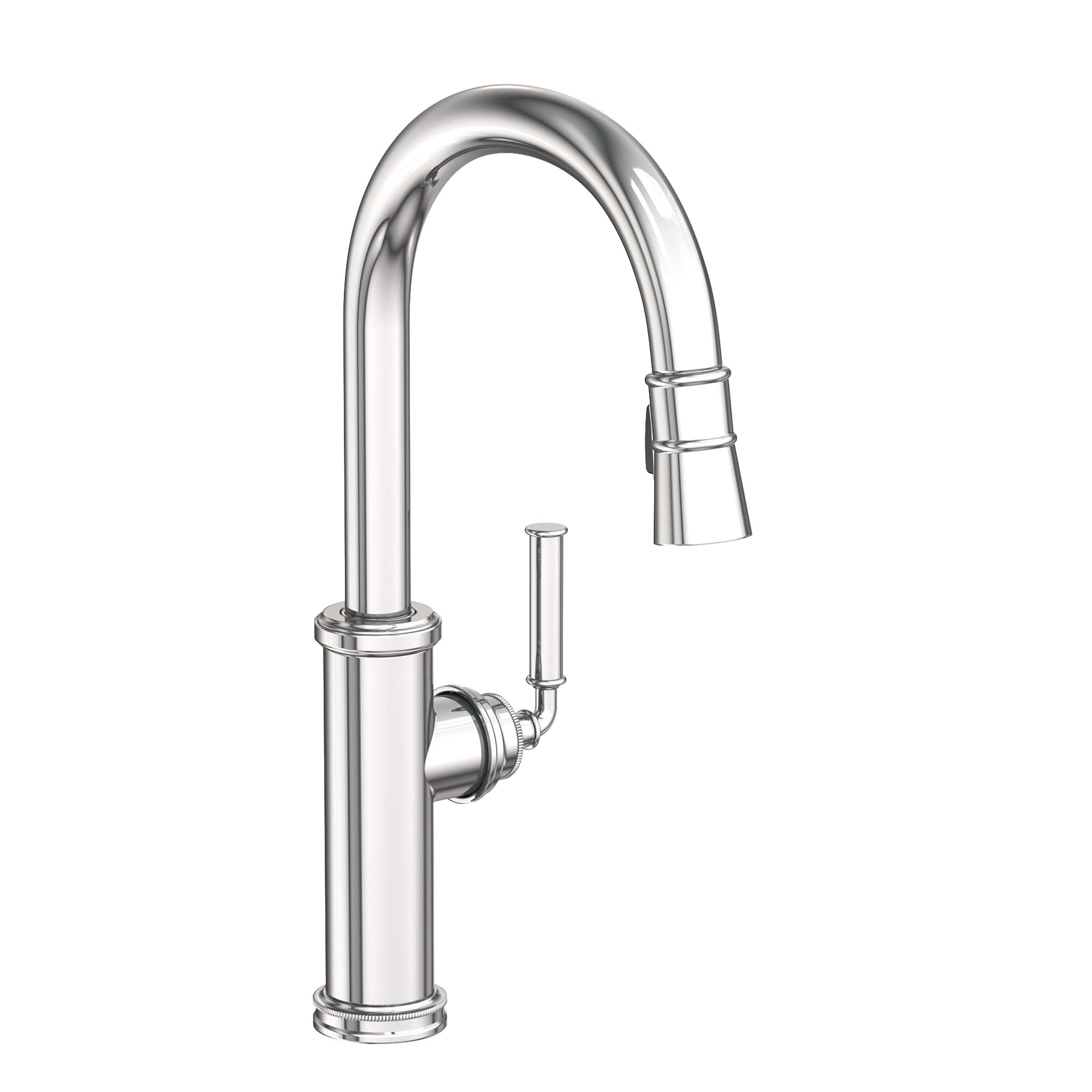 polished chrome kitchen faucet