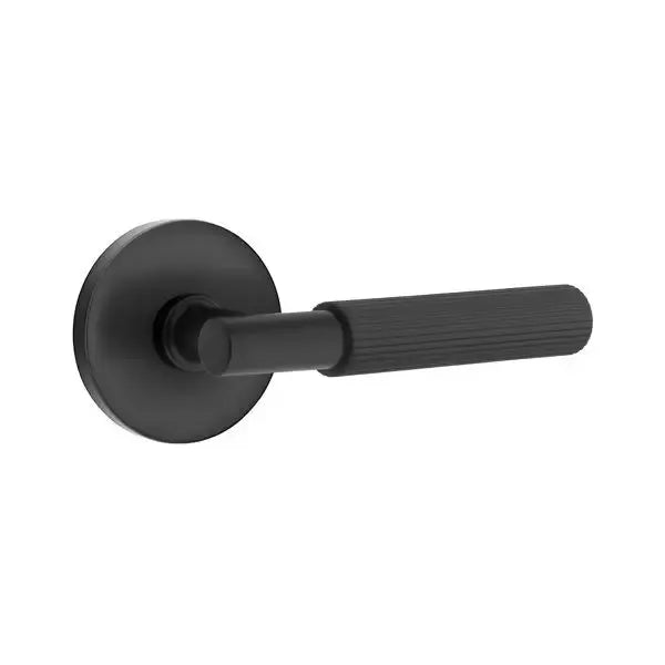 Emtek Straight Knurled Lever with T-Bar Stem and Disk Rose by Emtek