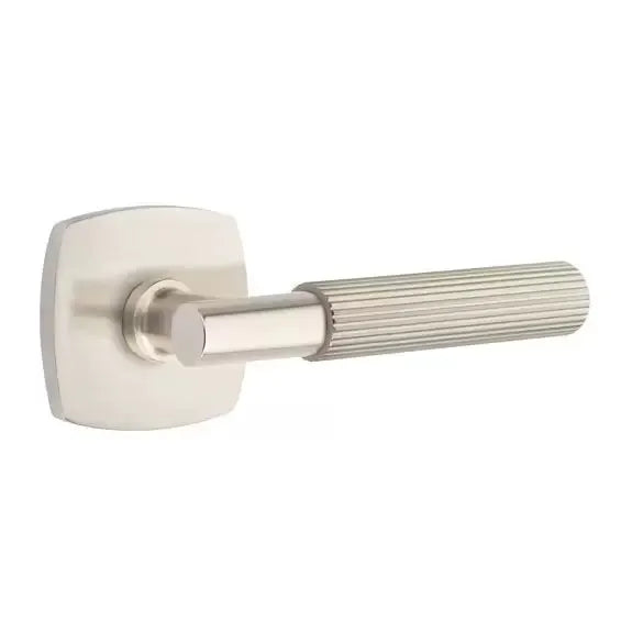 Emtek Straight Knurled Lever with T-Bar Stem and Urban Modern Rose by Emtek