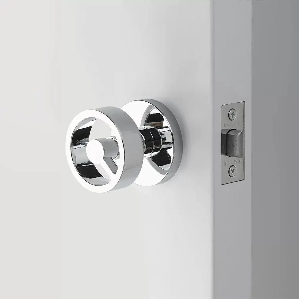 polished chrome door knob
