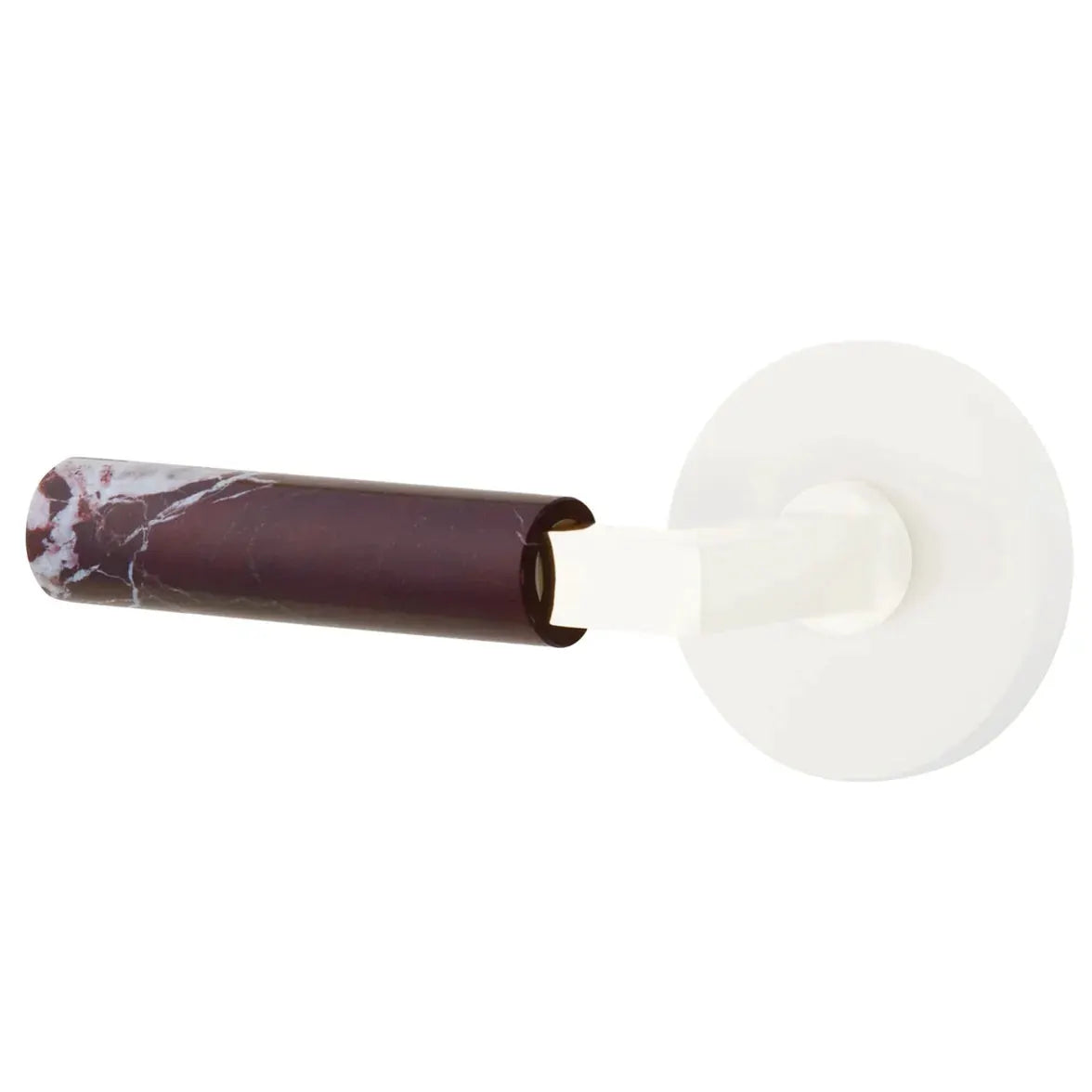 Emtek Rosso Levanto Marble Lever with Disk Rosette and L-Square Stem by Emtek