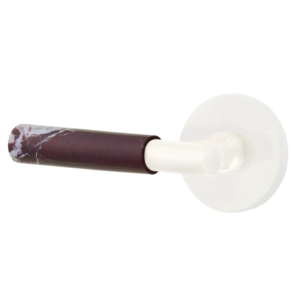 Emtek Rosso Levanto Marble Lever with Disk Rosette and T-Bar Stem by Emtek