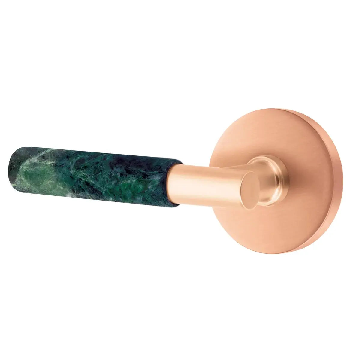 Emtek Green Marble Lever with Disk Rosette and T-Bar Stem by Emtek