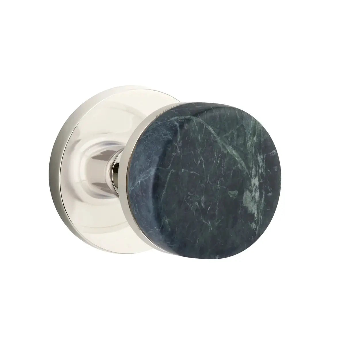 Emtek Green Marble Knob with Disk Rosette and Conical Stem by Emtek