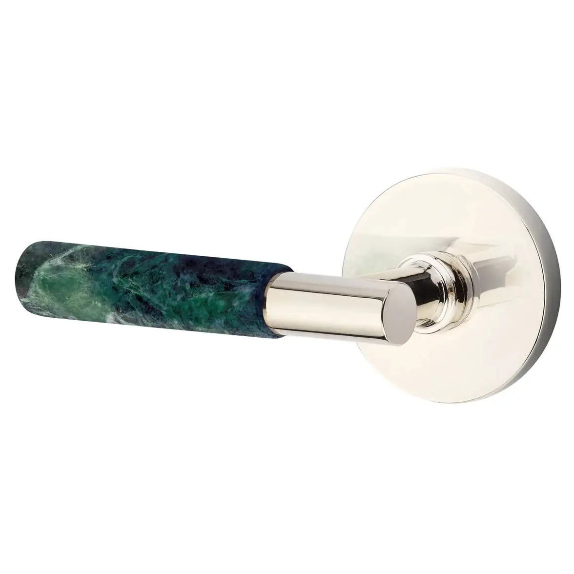 Emtek Green Marble Lever with Disk Rosette and T-Bar Stem by Emtek