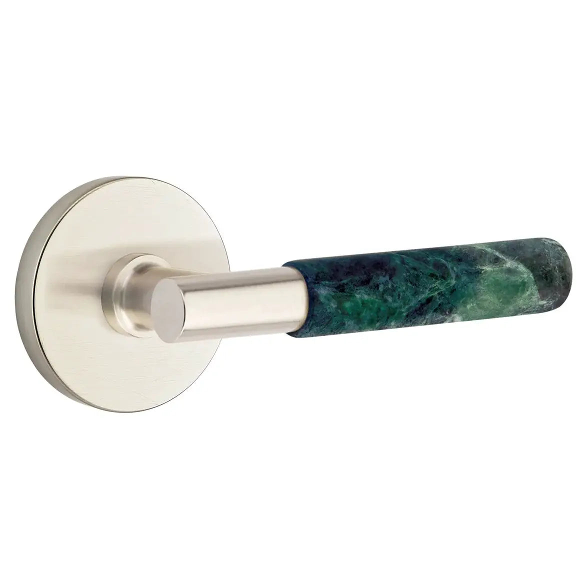 Emtek Green Marble Lever with Disk Rosette and T-Bar Stem by Emtek