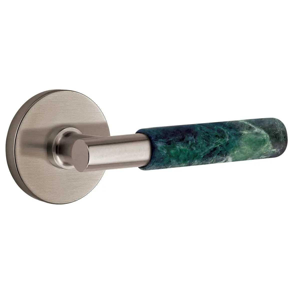 Emtek Green Marble Lever with Disk Rosette and T-Bar Stem by Emtek