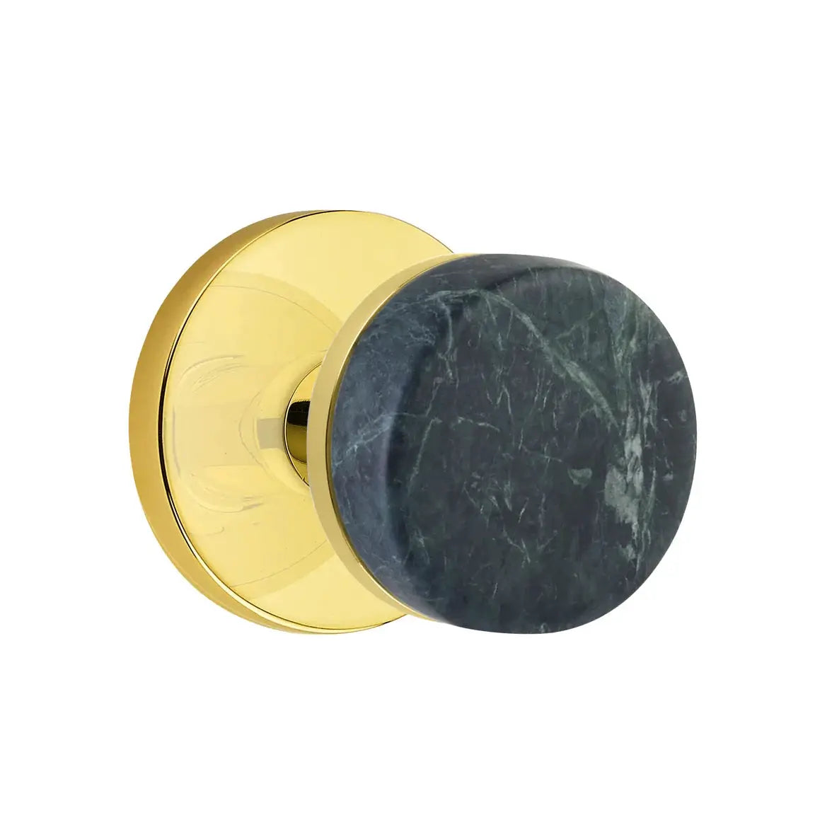 Emtek Green Marble Knob with Disk Rosette and Conical Stem by Emtek