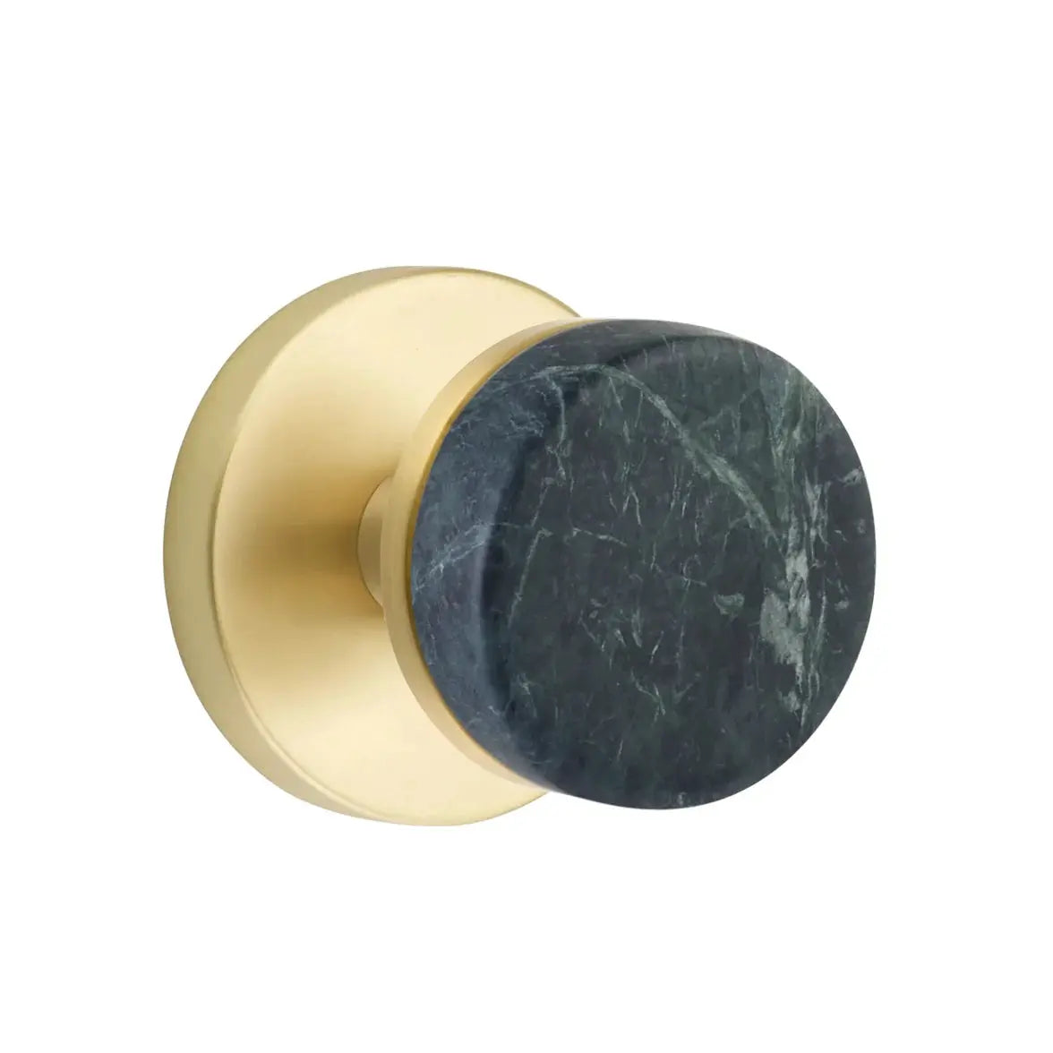Emtek Green Marble Knob with Disk Rosette and Conical Stem by Emtek