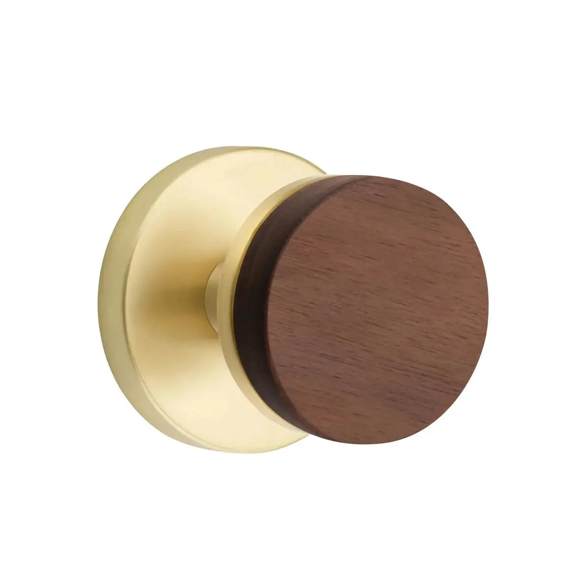 Emtek Walnut Knob with Disk Rosette and Conical Stem by Emtek