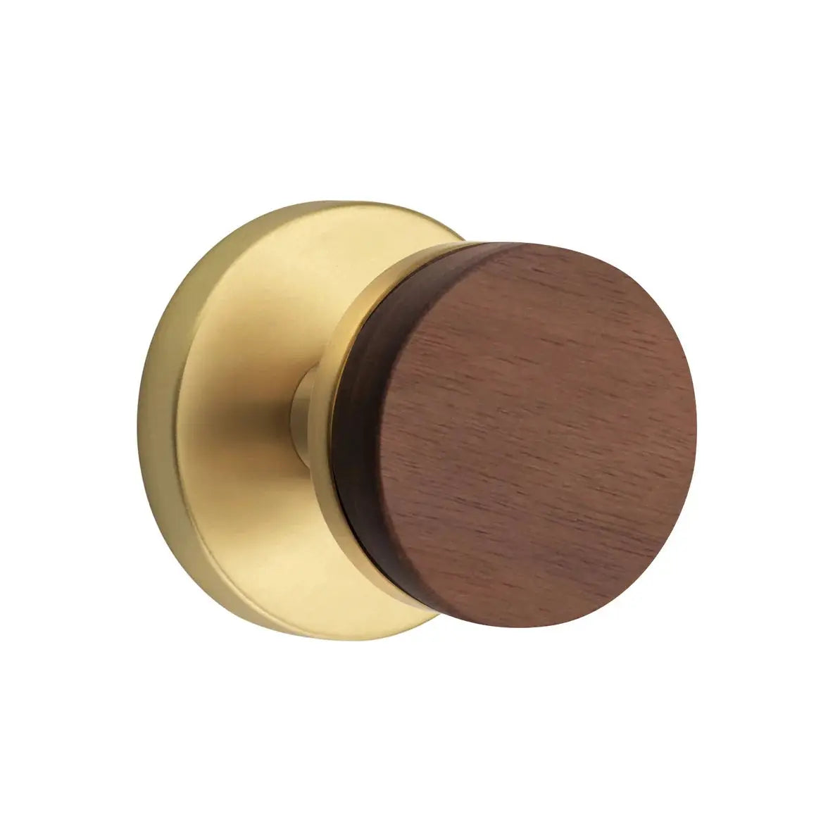 Emtek Walnut Knob with Disk Rosette and Conical Stem by Emtek
