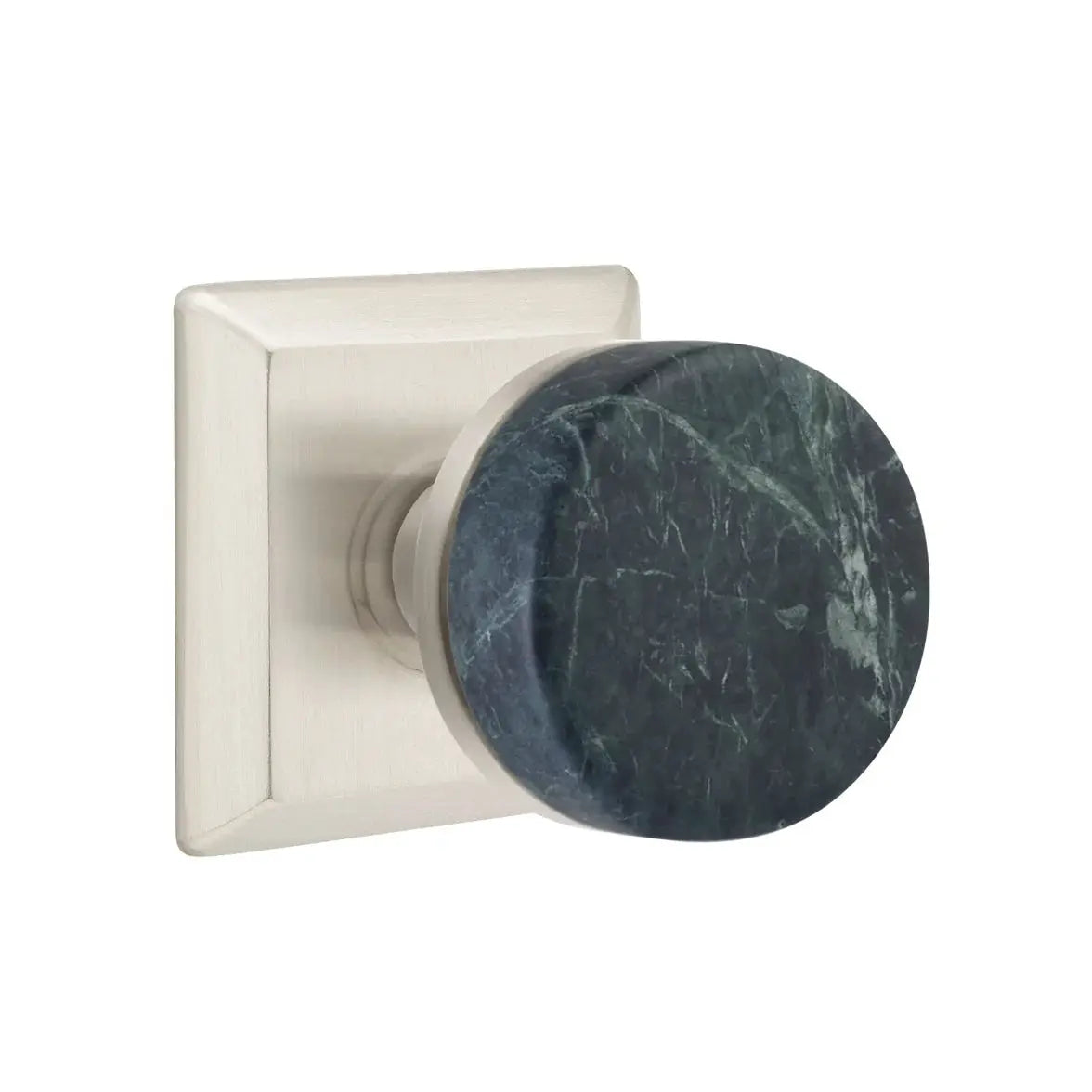 Emtek Green Marble Knob with Quincy Rosette and Conical Stem by Emtek