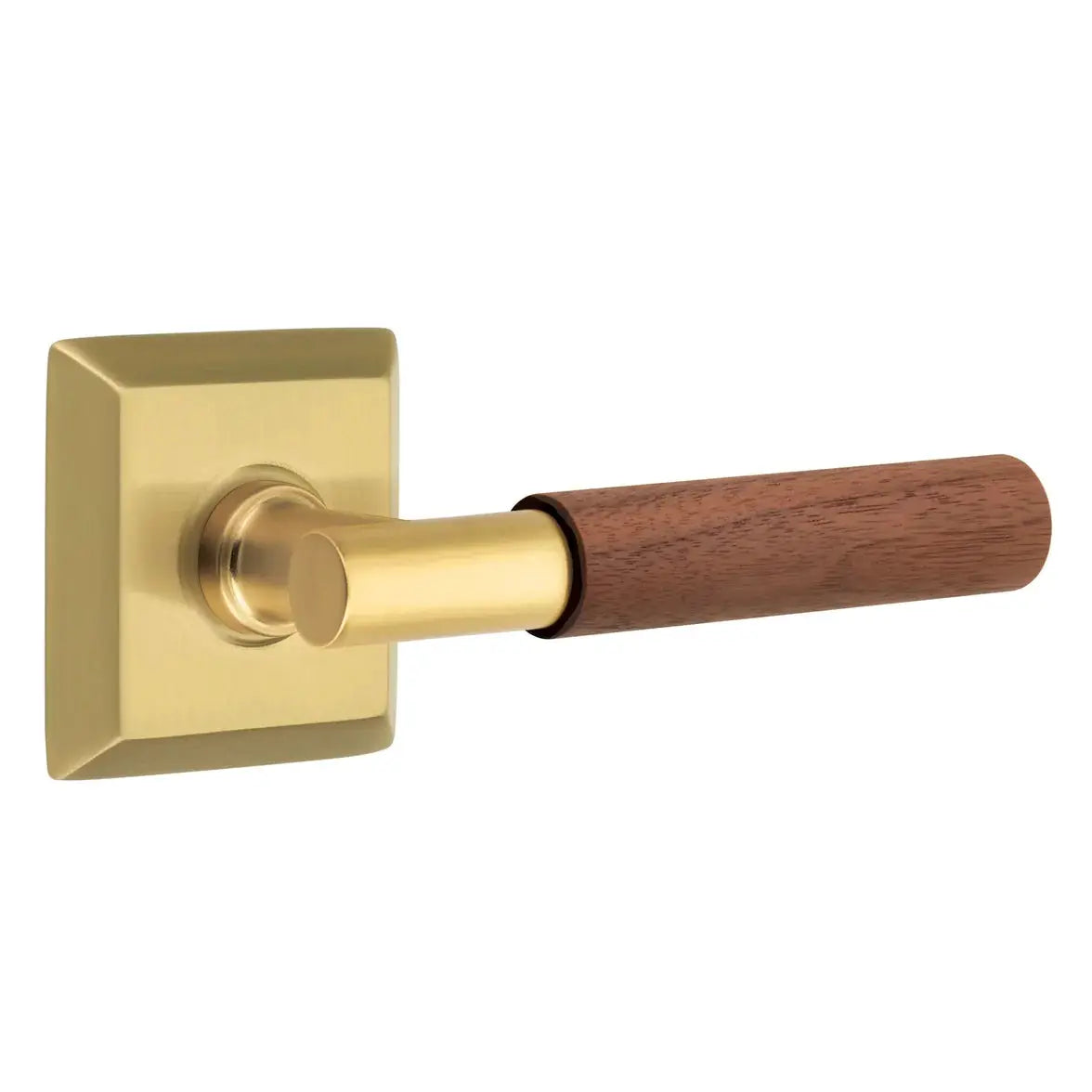 Emtek Walnut Lever with Quincy Rosette and T-Bar Stem by Emtek