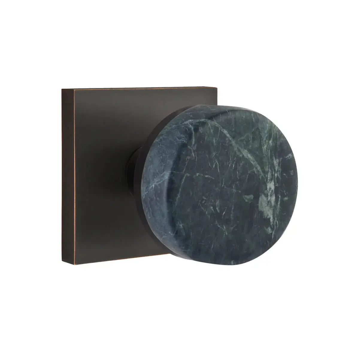 Emtek Green Marble Knob with Square Rosette and Conical Stem by Emtek