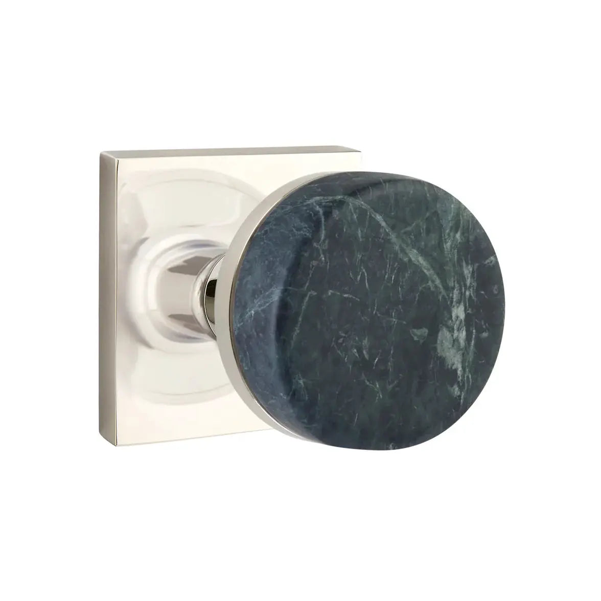 Emtek Green Marble Knob with Square Rosette and Conical Stem by Emtek