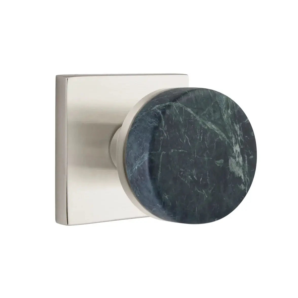 Emtek Green Marble Knob with Square Rosette and Conical Stem by Emtek