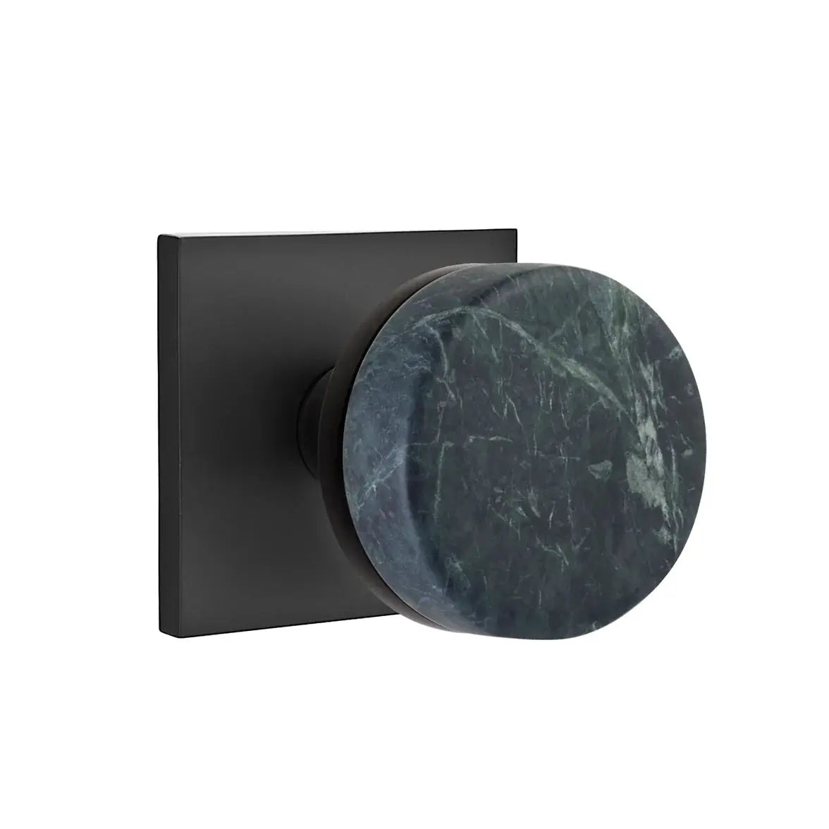 Emtek Green Marble Knob with Square Rosette and Conical Stem by Emtek