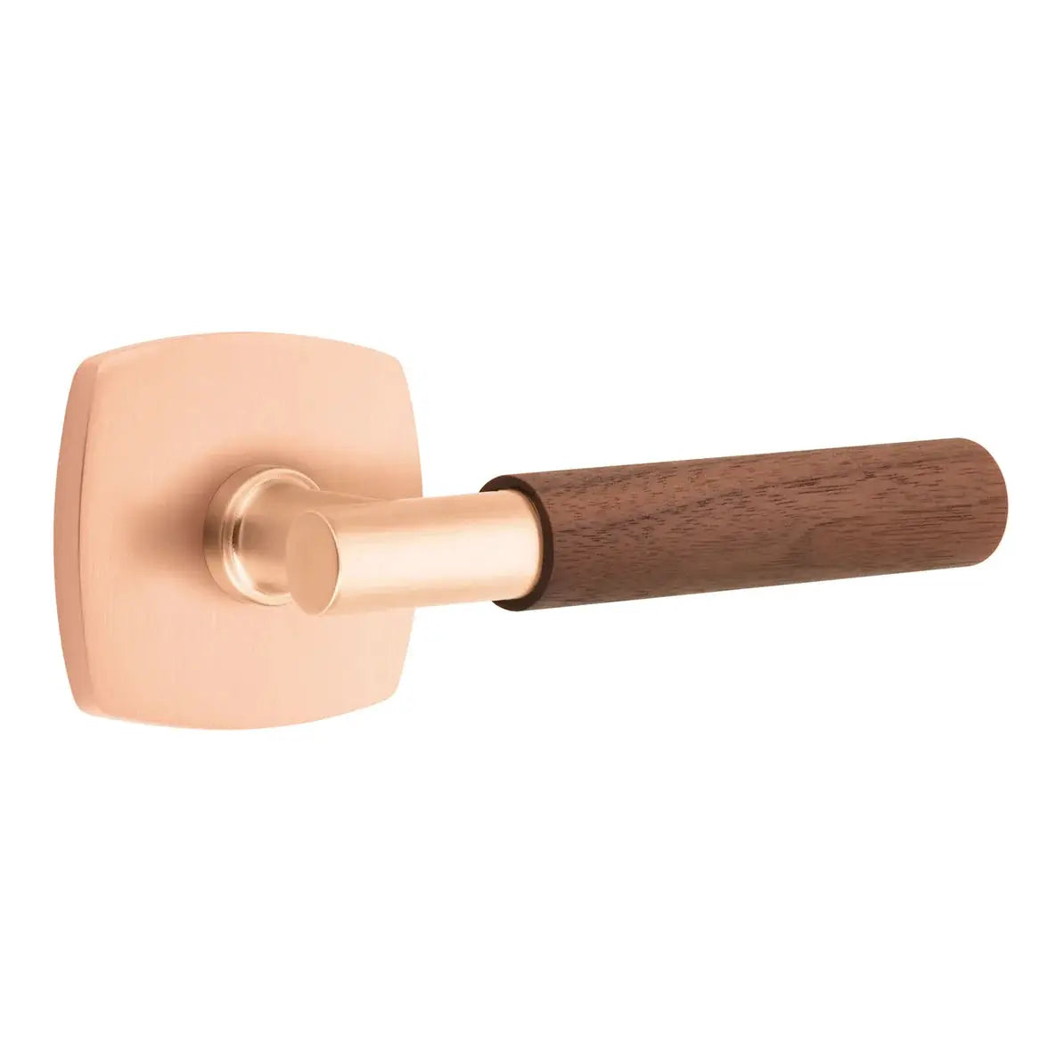 Emtek Walnut Lever with Urban Modern Rosette and T-Bar Stem by Emtek
