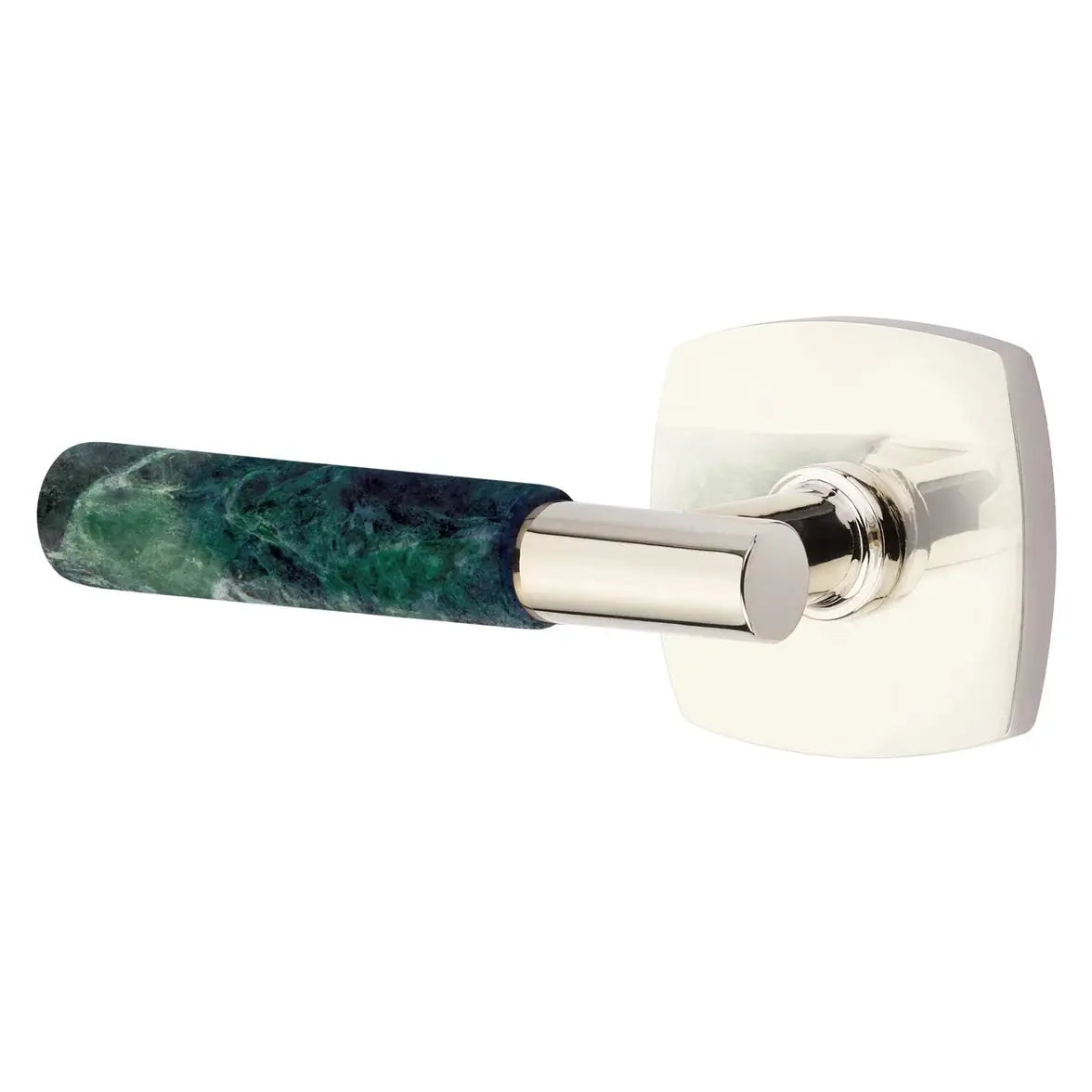 Emtek Green Marble Lever with Urban Modern Rosette and T-Bar Stem by Emtek