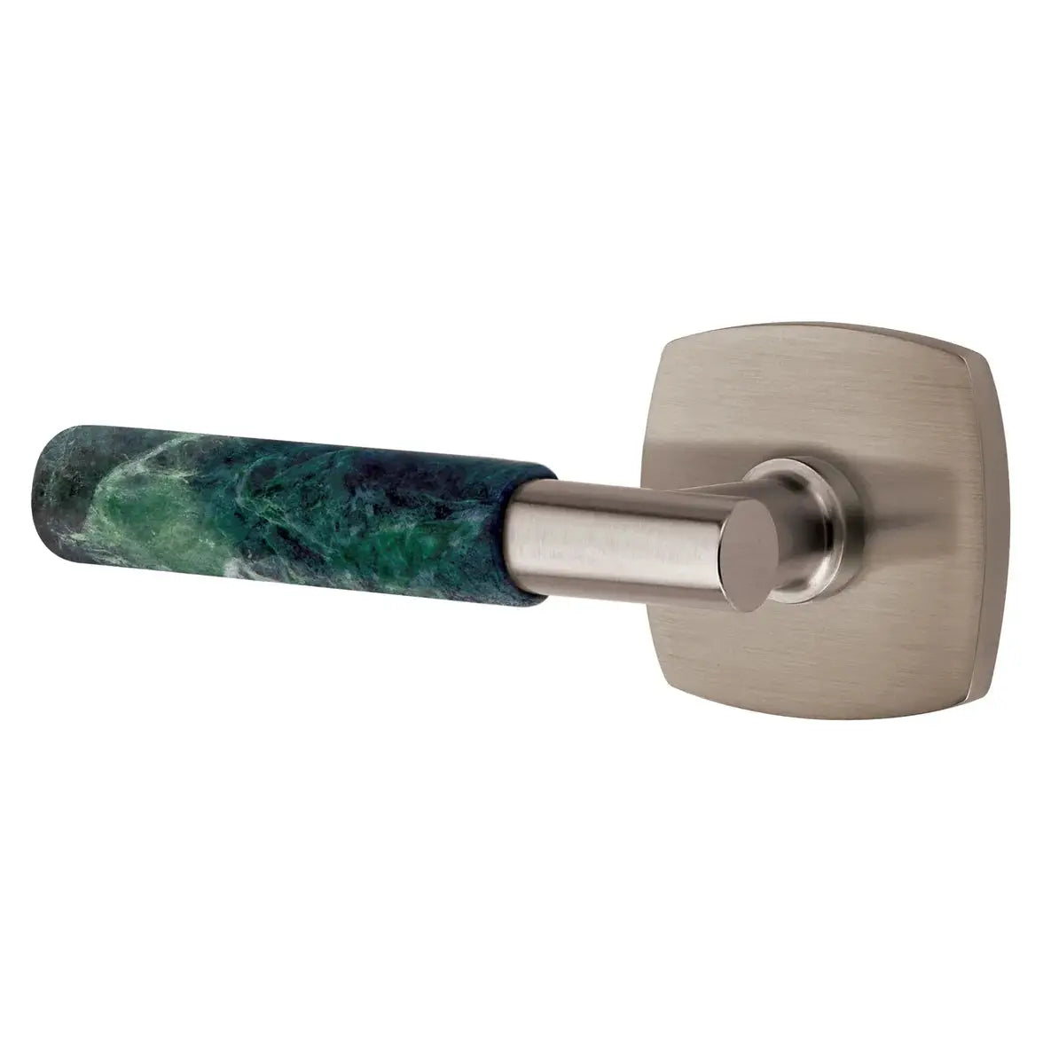 Emtek Green Marble Lever with Urban Modern Rosette and T-Bar Stem by Emtek