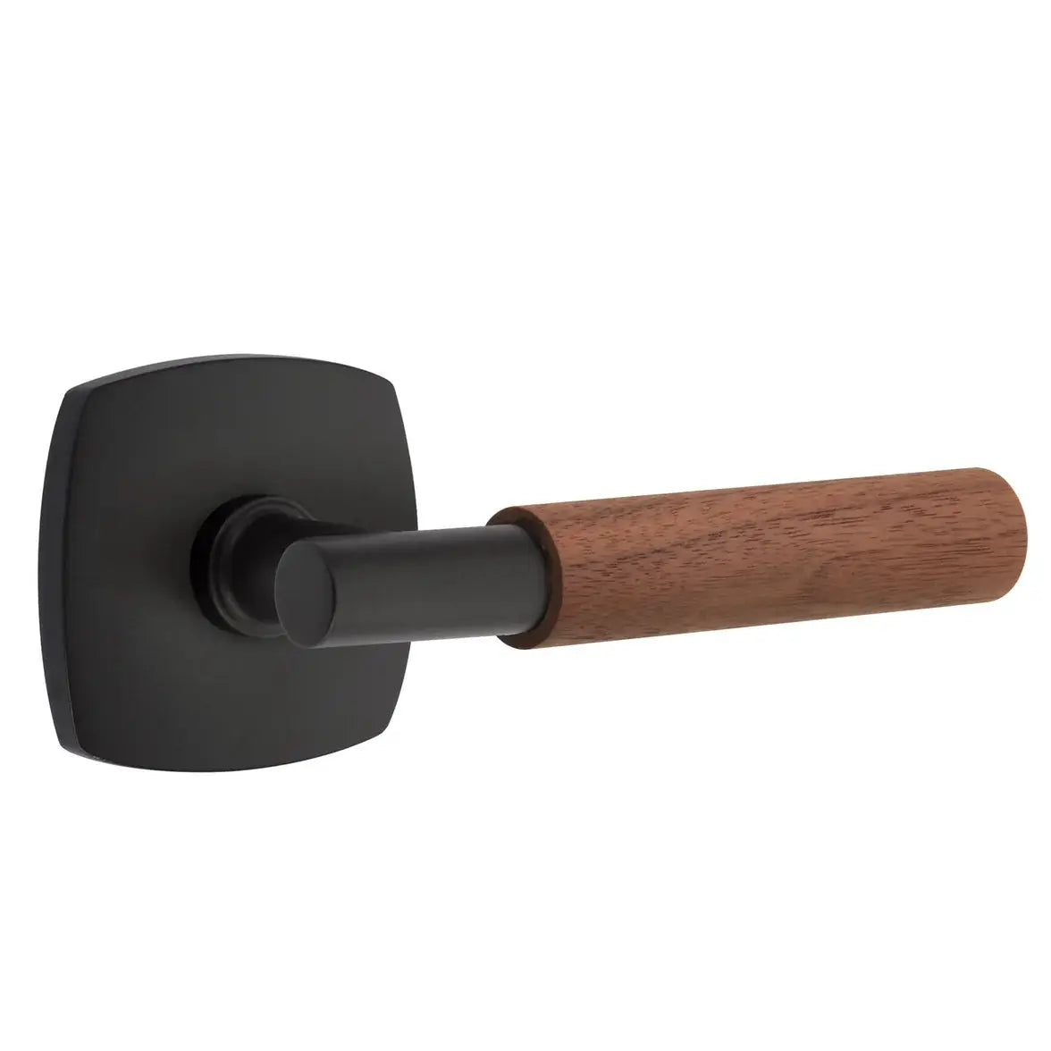 Emtek Walnut Lever with Urban Modern Rosette and T-Bar Stem by Emtek