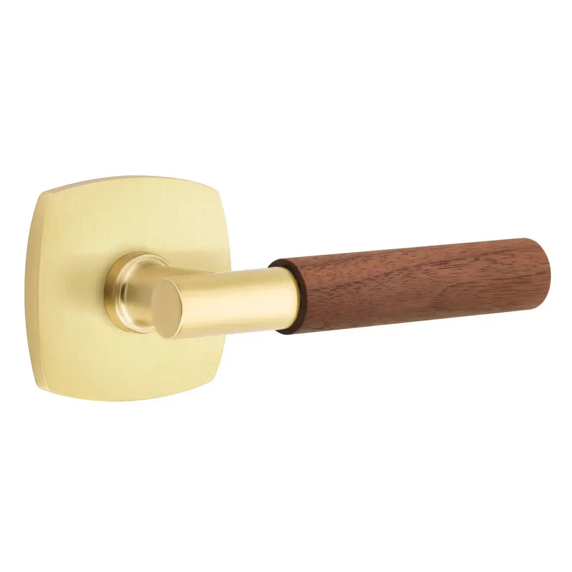 Emtek Walnut Lever with Urban Modern Rosette and T-Bar Stem by Emtek