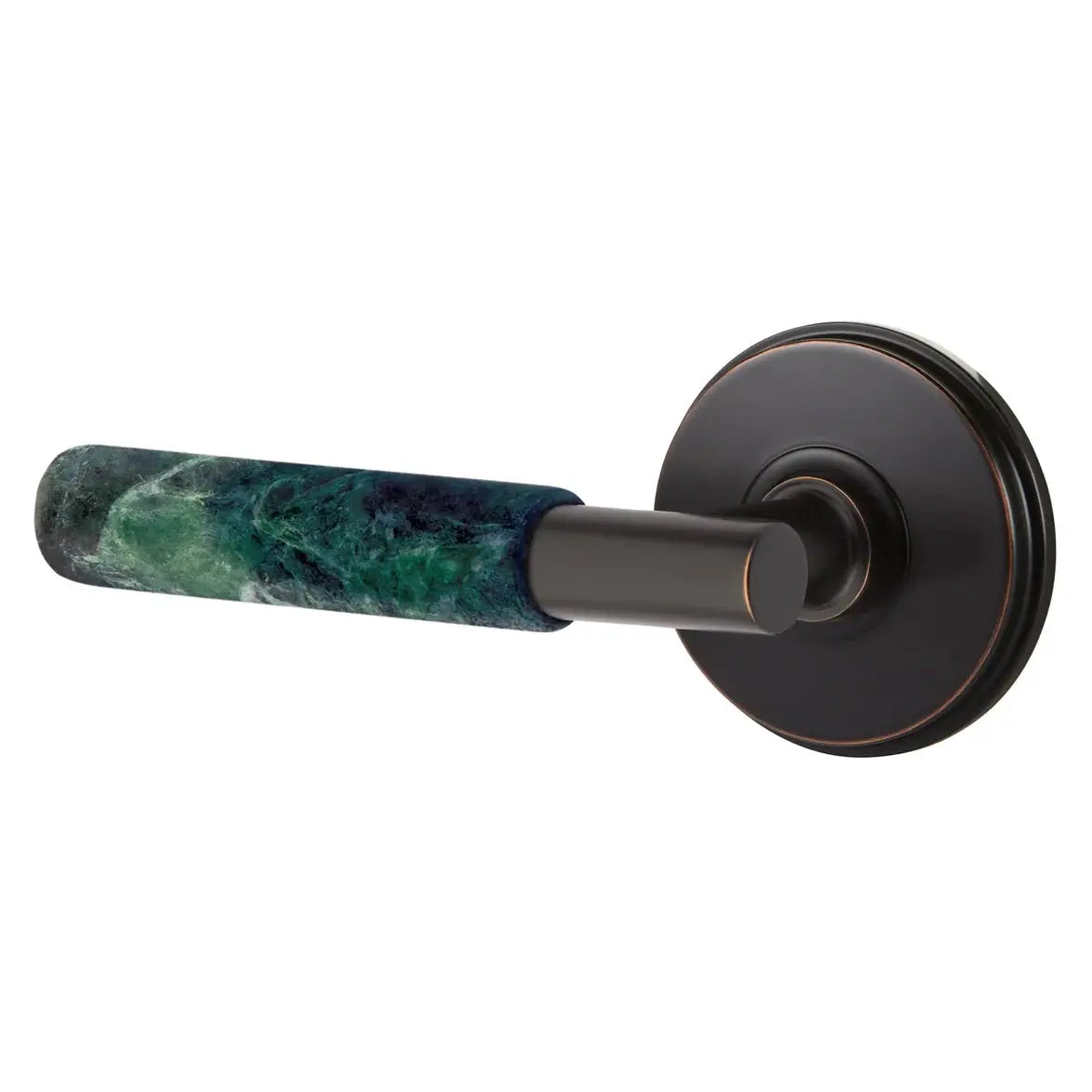 Emtek Green Marble Lever with Watford Rosette and T-Bar Stem by Emtek