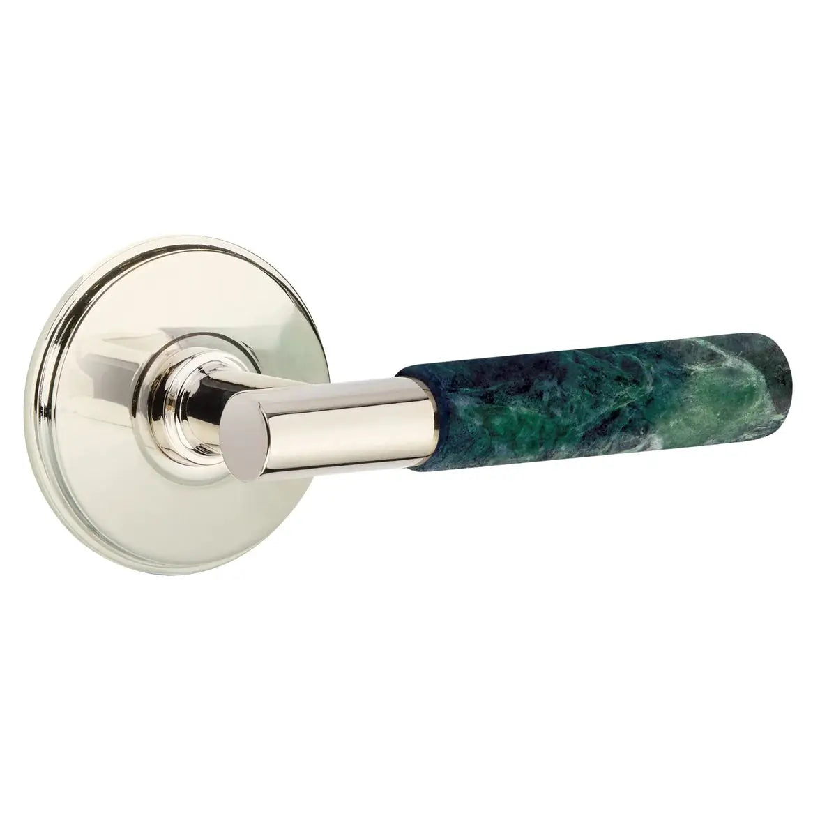 Emtek Green Marble Lever with Watford Rosette and T-Bar Stem by Emtek