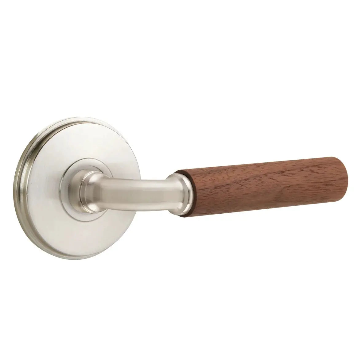 Emtek Walnut Lever with Watford Rosette and R-Bar Stem by Emtek