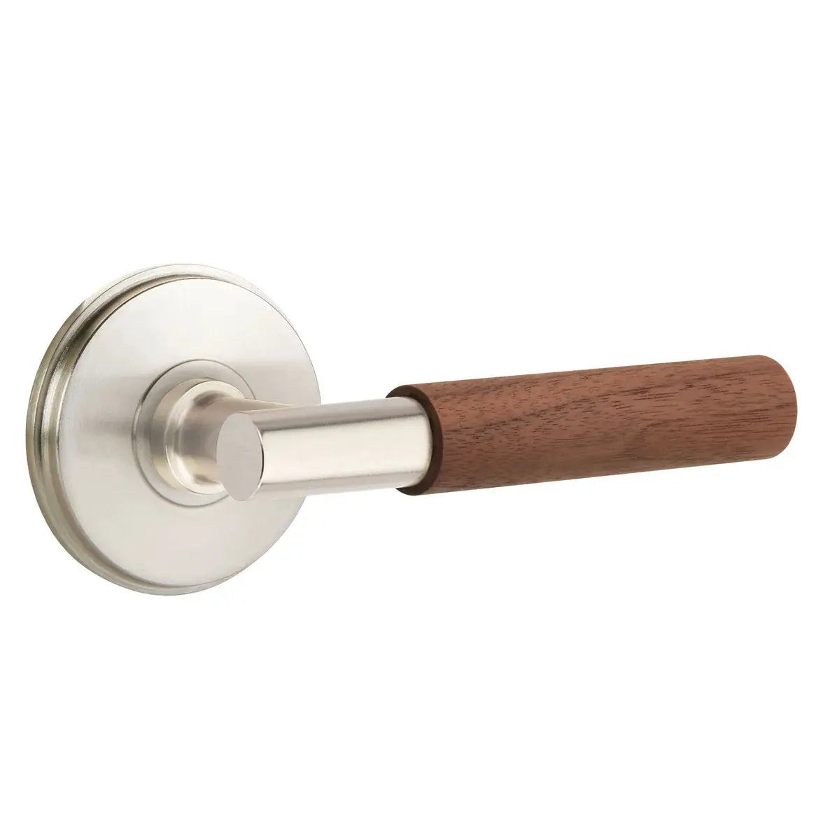 Emtek Walnut Lever with Watford Rosette and T-Bar Stem by Emtek