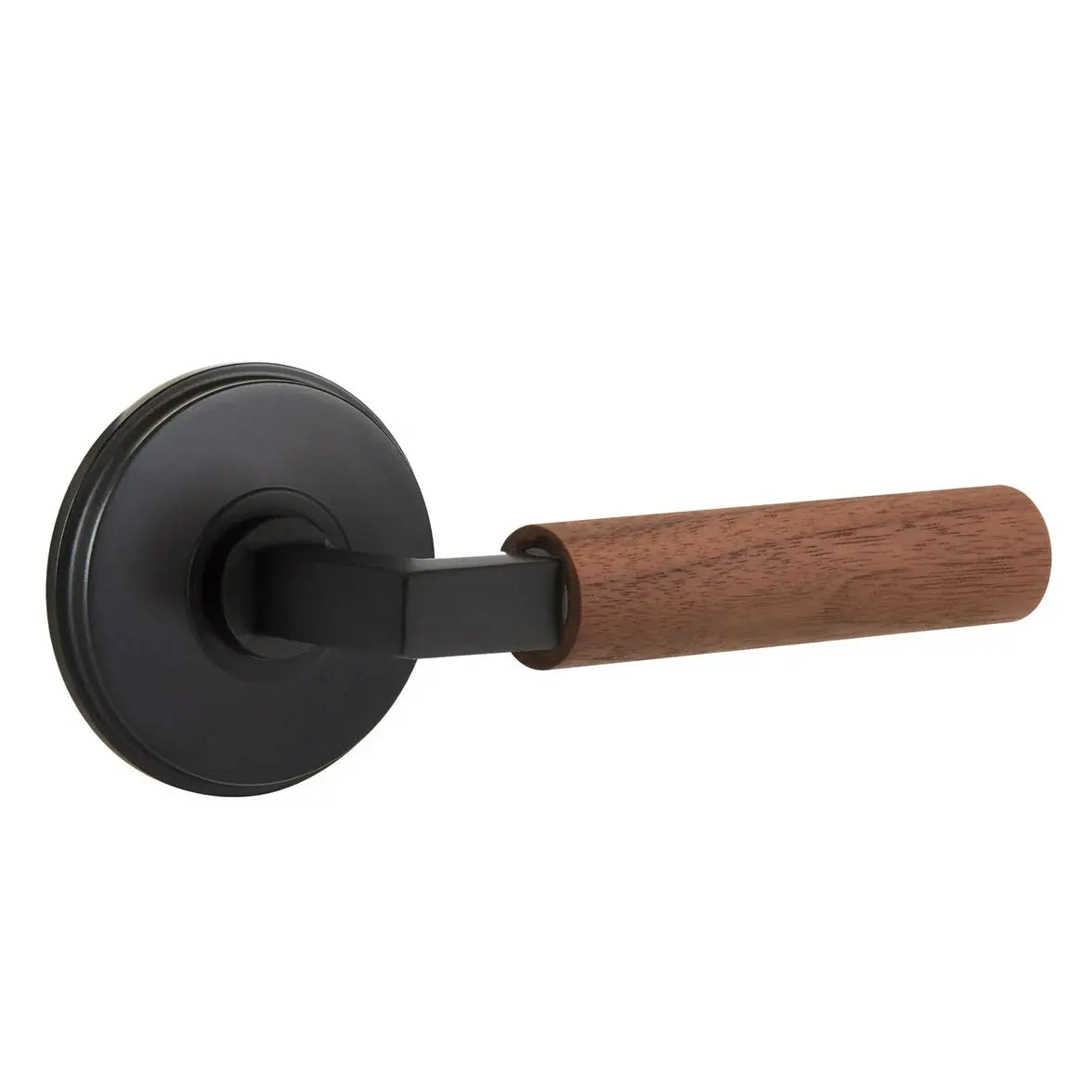 Emtek Walnut Lever with Watford Rosette and L-Square Stem by Emtek