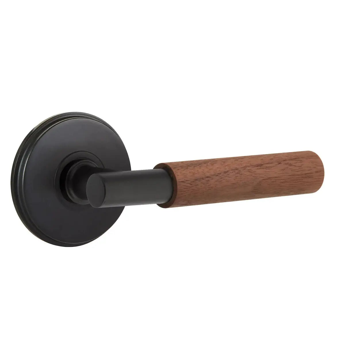 Emtek Walnut Lever with Watford Rosette and T-Bar Stem by Emtek