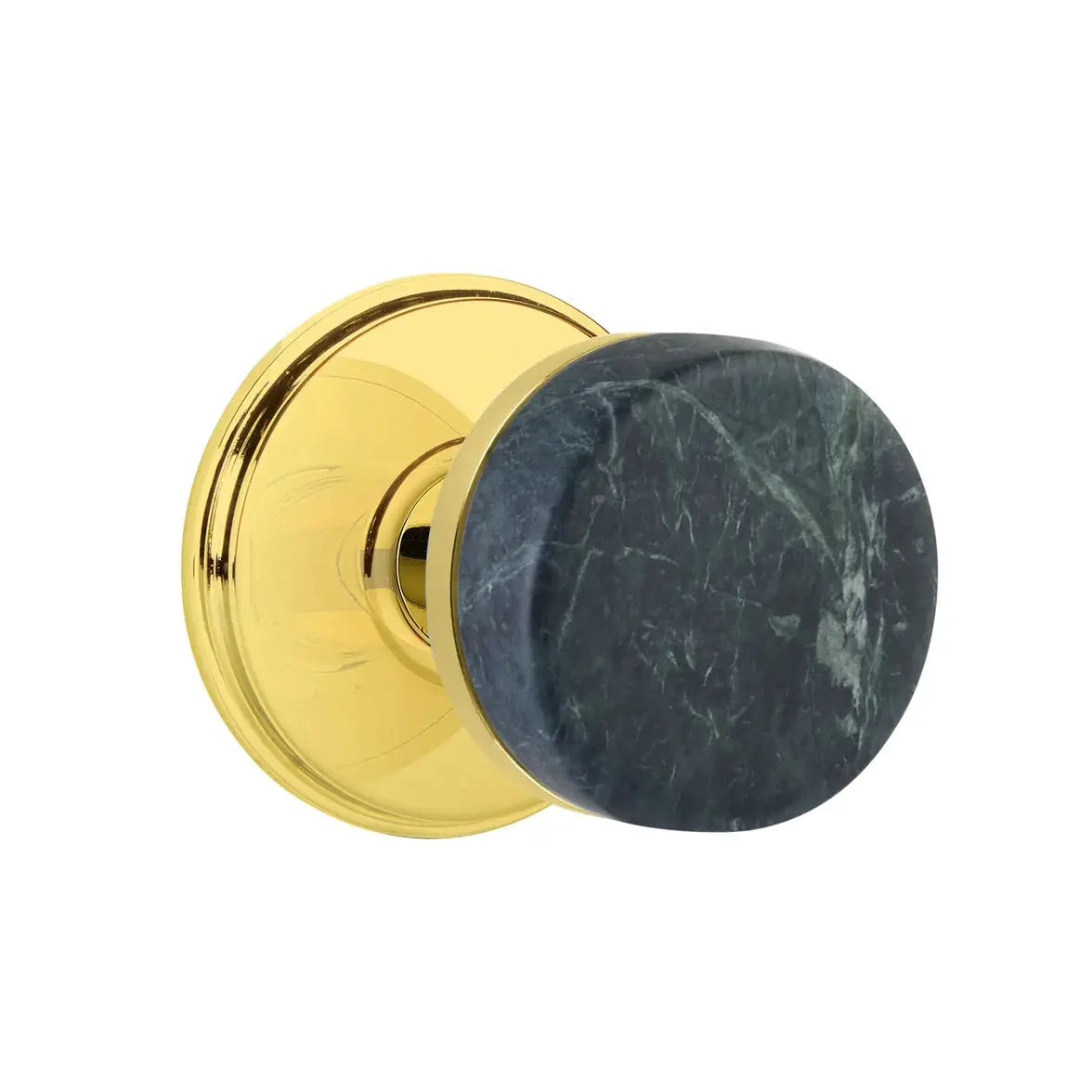 Emtek Green Marble Knob with Watford Rosette and Conical Stem by Emtek