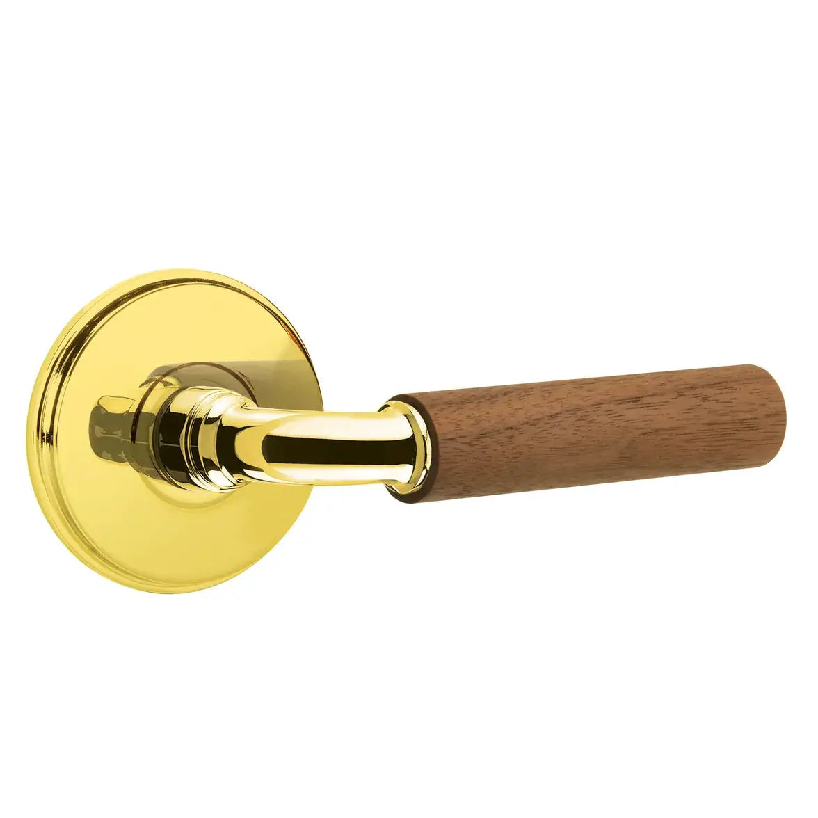 Emtek Walnut Lever with Watford Rosette and R-Bar Stem by Emtek