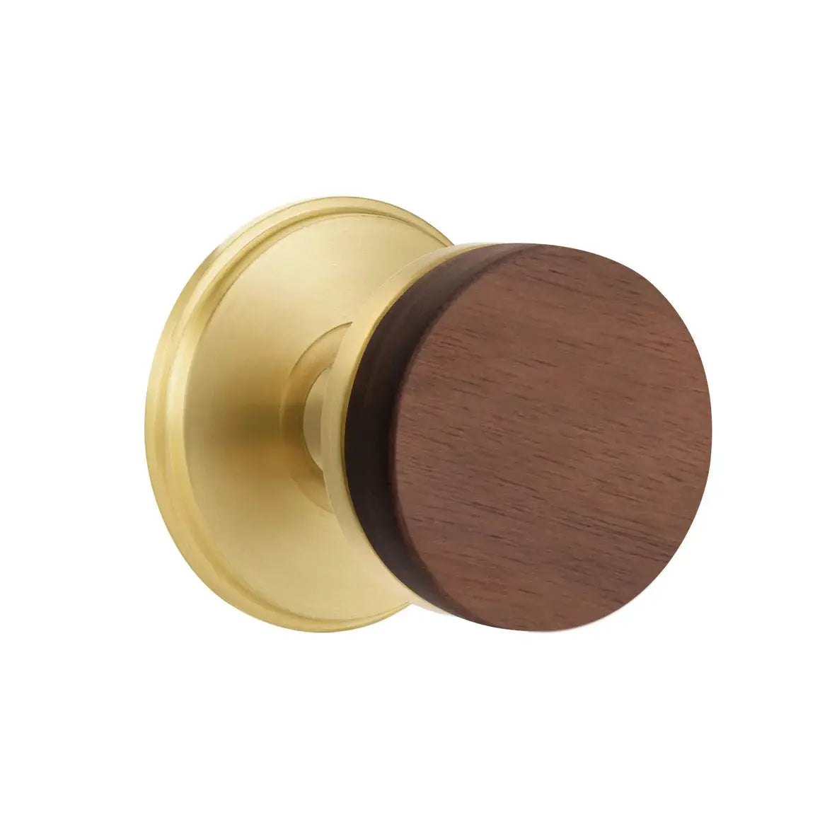 Emtek Walnut Knob with Watford Rosette and Conical Stem by Emtek