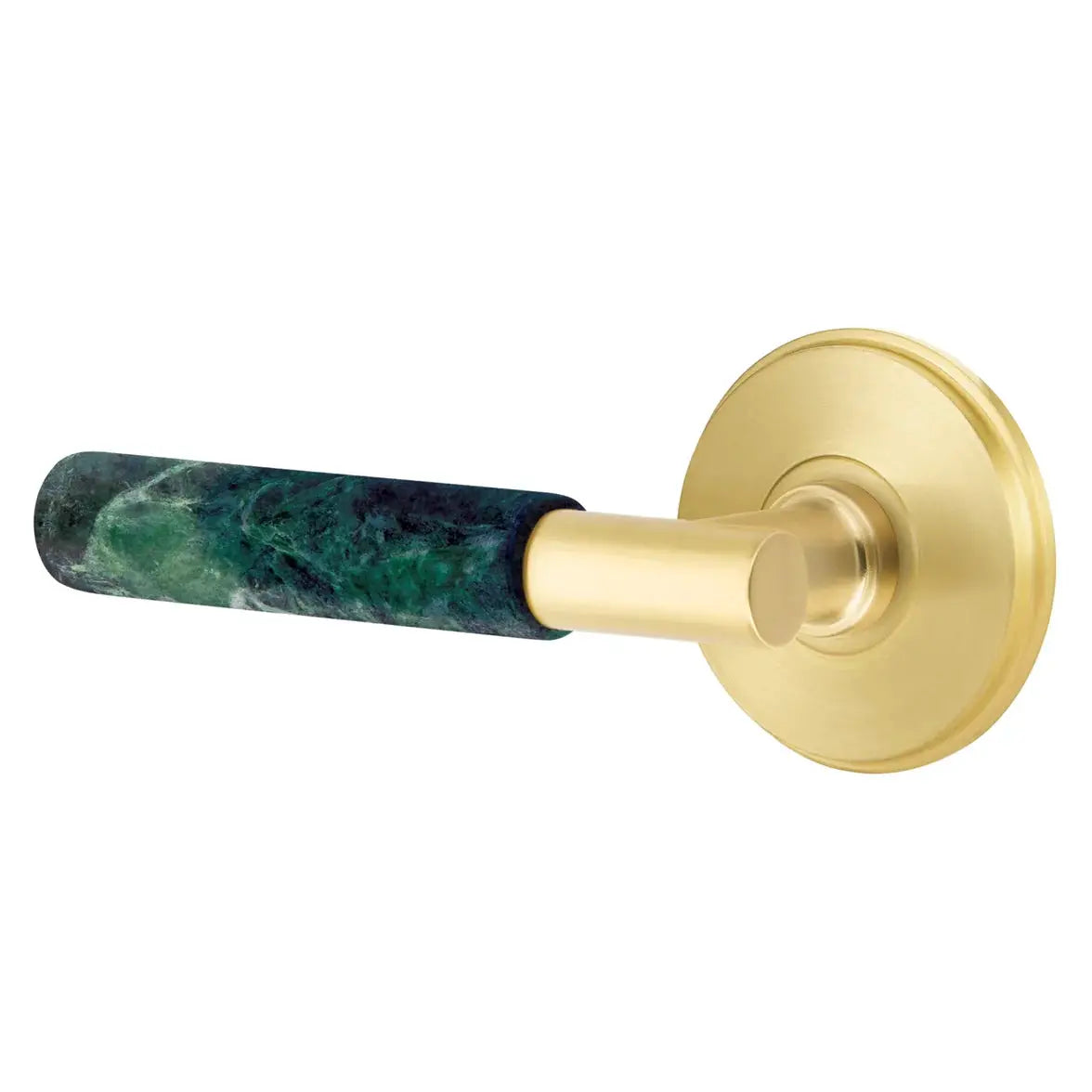 Emtek Green Marble Lever with Watford Rosette and T-Bar Stem by Emtek