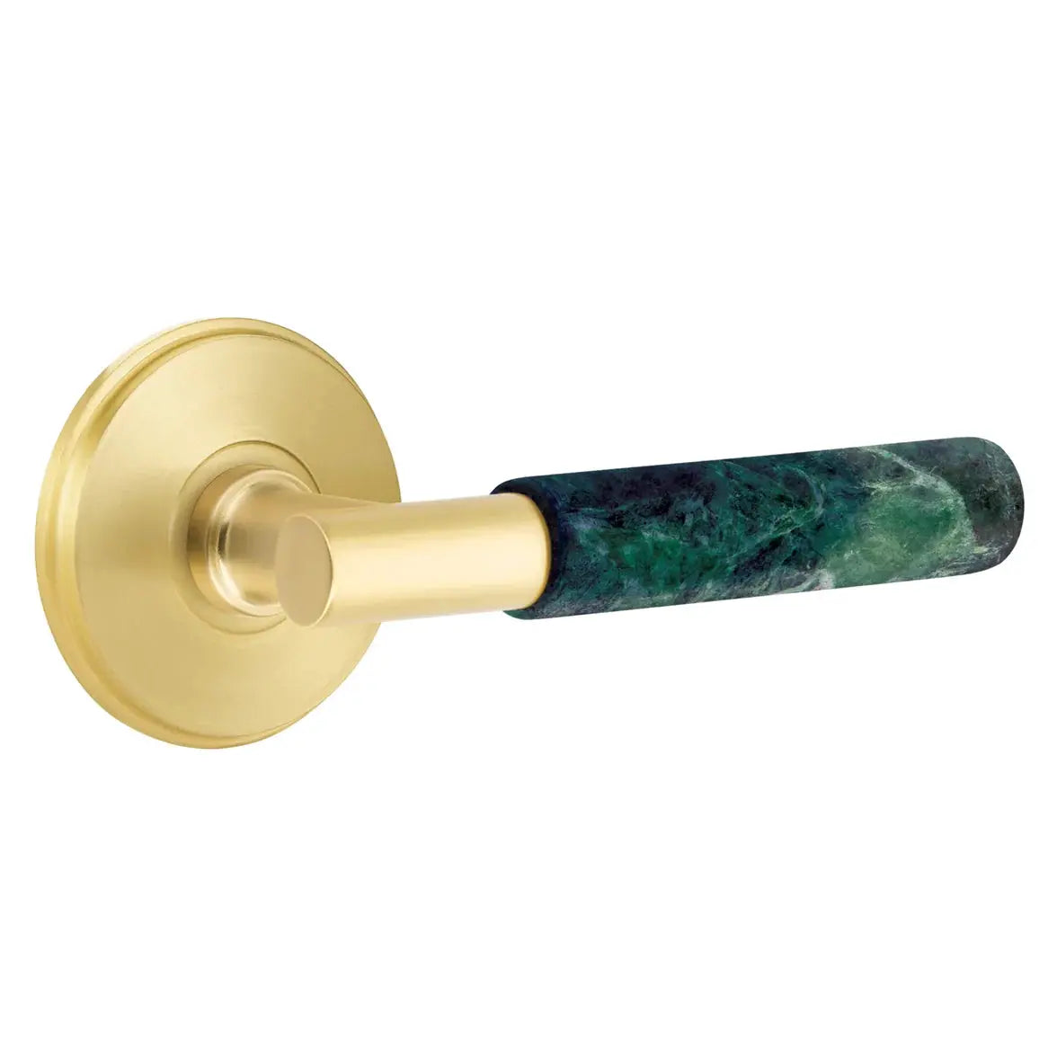 Emtek Green Marble Lever with Watford Rosette and T-Bar Stem by Emtek