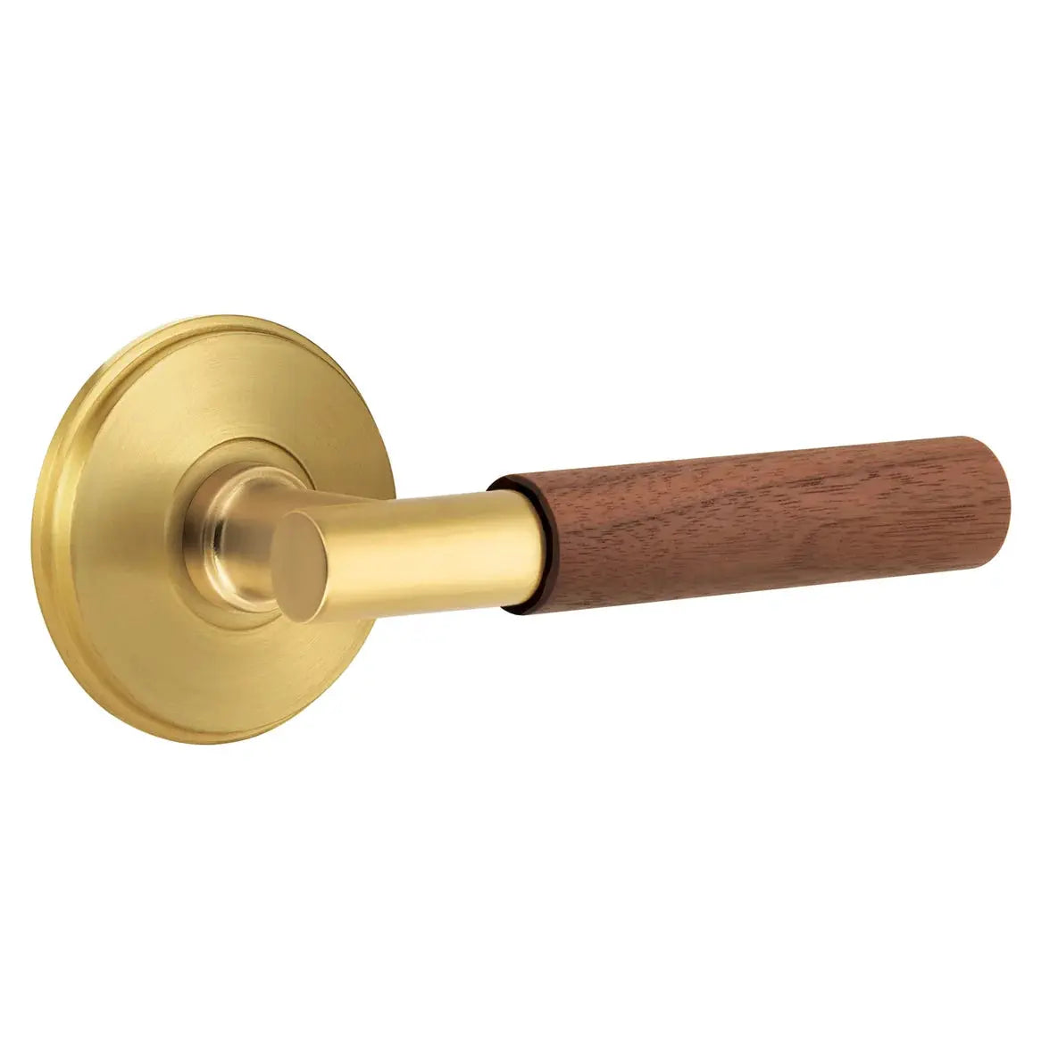 Emtek Walnut Lever with Watford Rosette and T-Bar Stem by Emtek