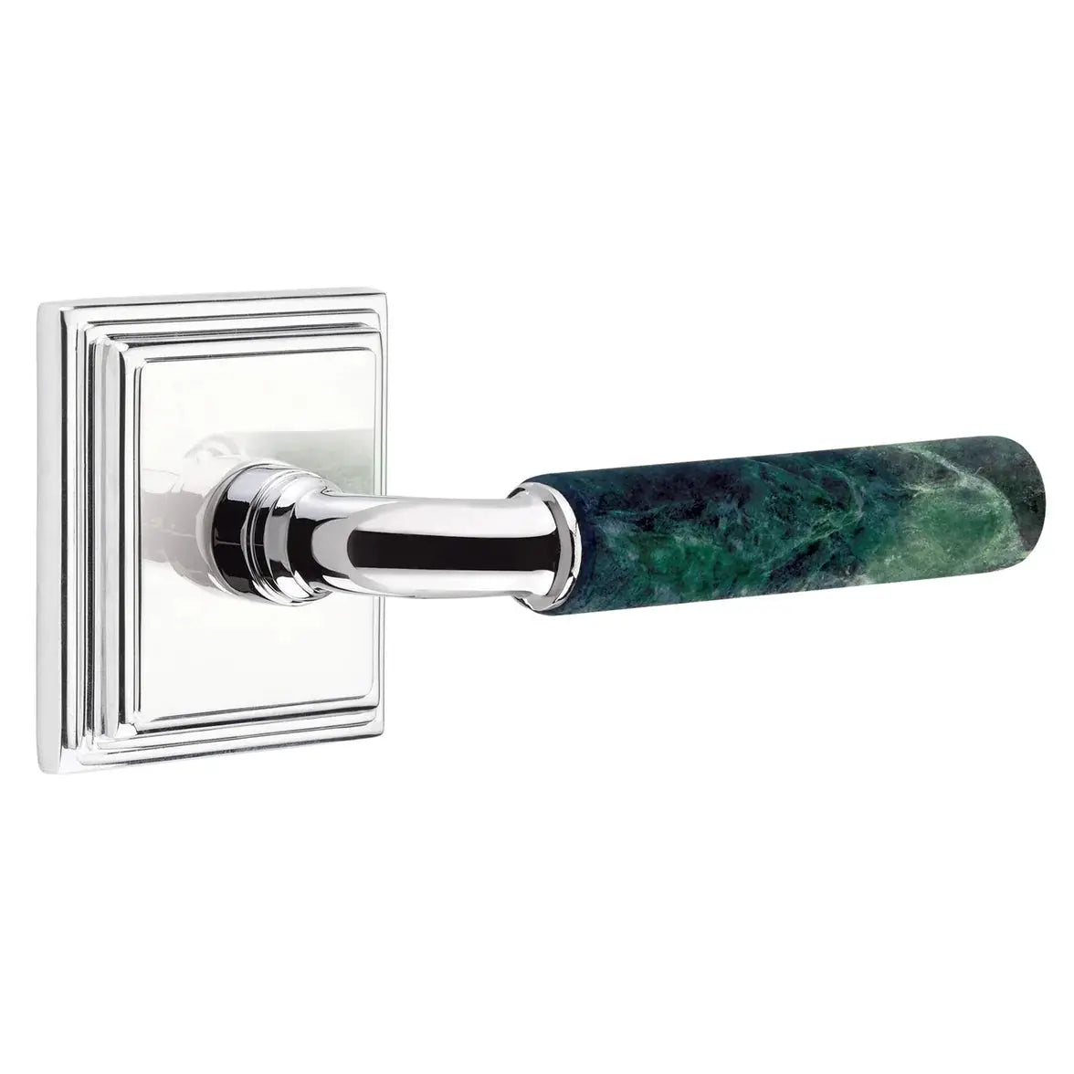 polished chrome lever