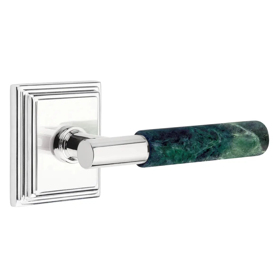 polished chrome lever