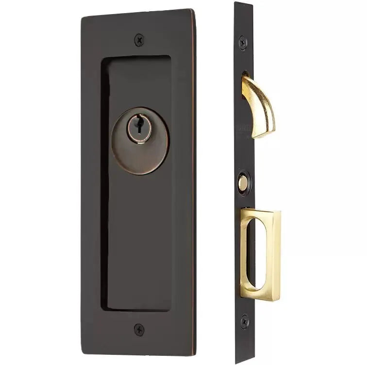 Emtek Modern Rectangular Pocket Door Mortise Lock by Emtek